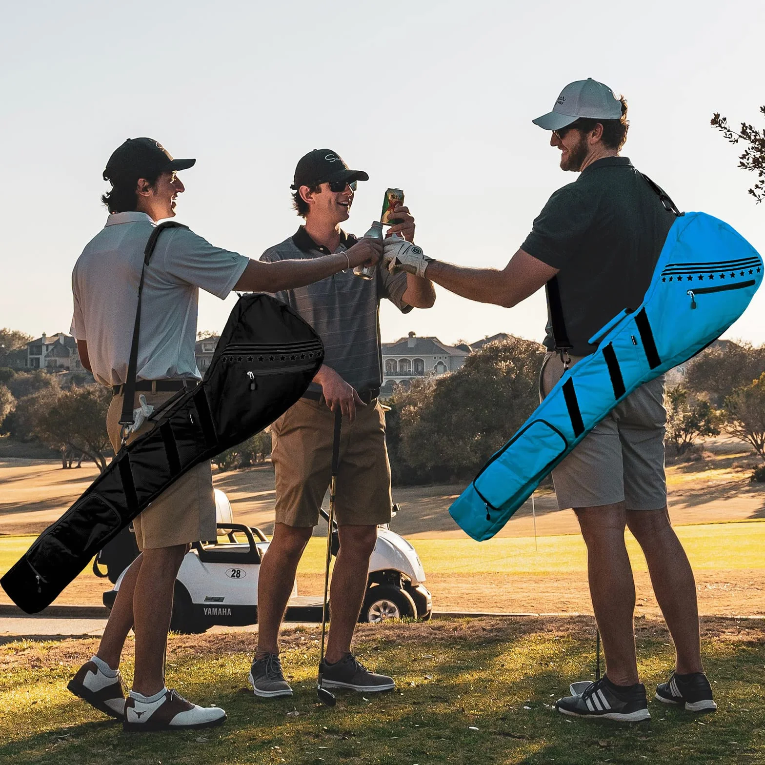 Pieghevole Borsa da golf impermeabile leggera con cerniera multicolore
