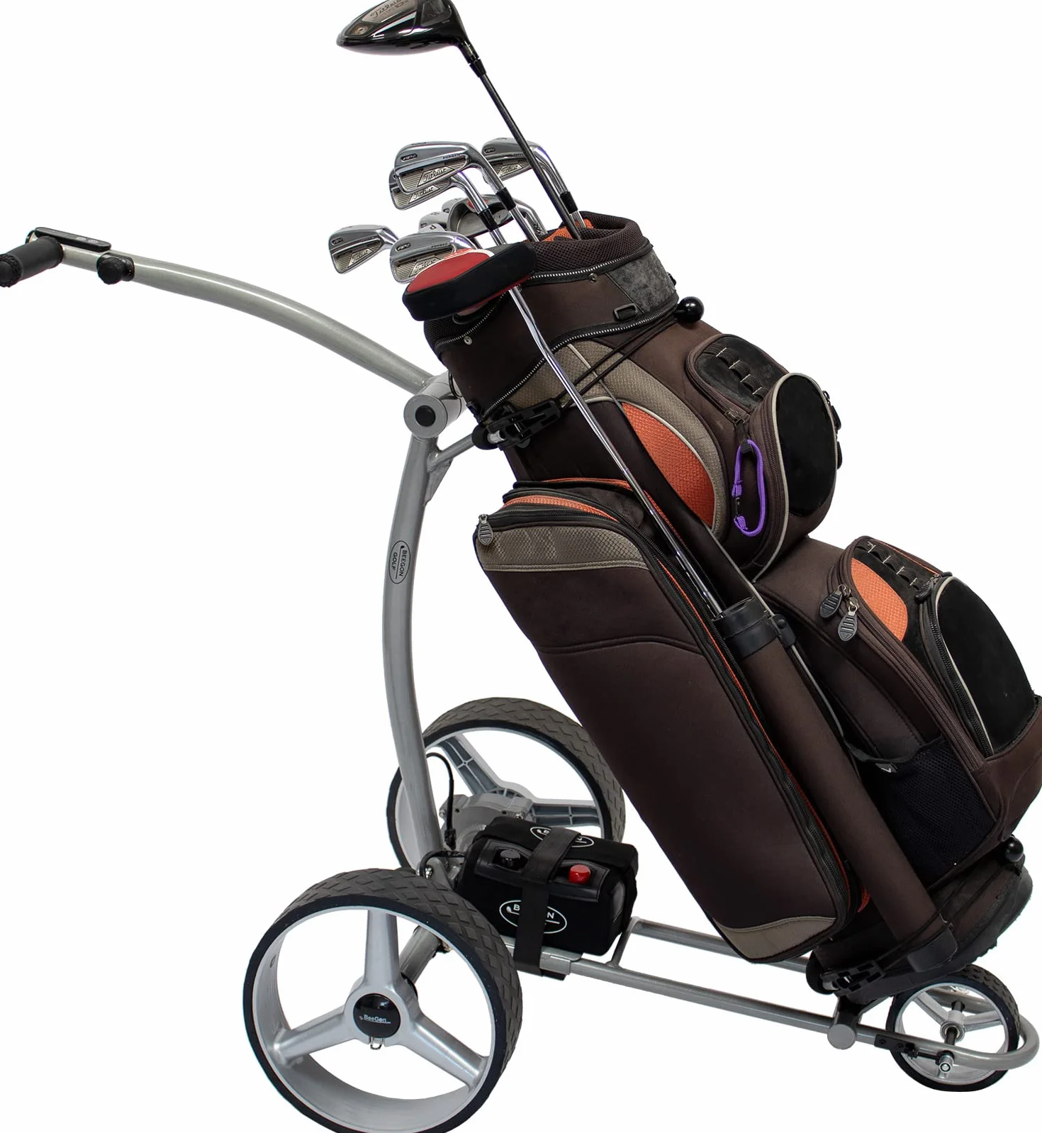 BeeGon Golf Carrello Elettrico GT-X400 PRO, Grigio Argento, Batteria al Litio 20 Ah