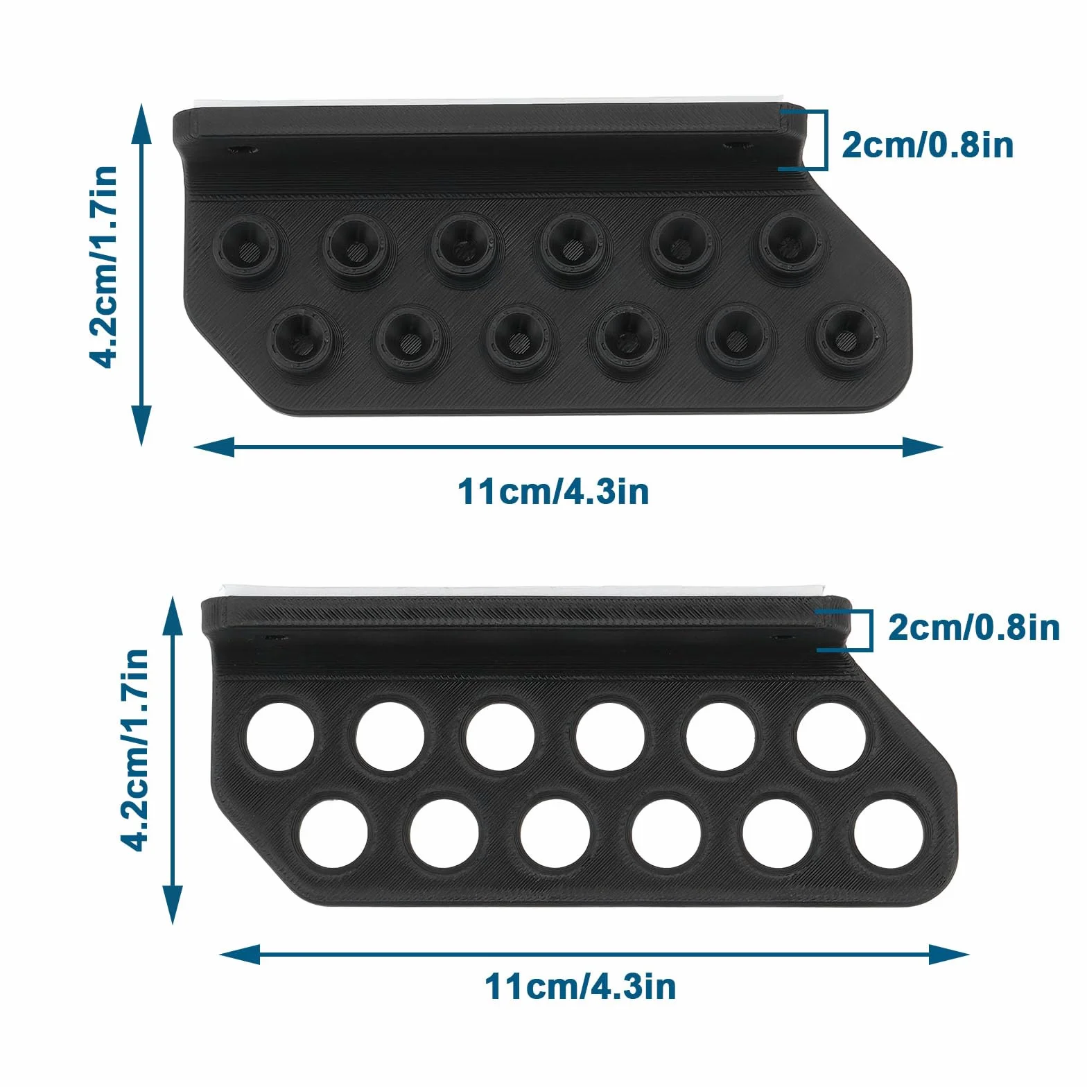 Supporti per Frecce da Parete per 12 Frecce Neri 11x4,2x2 Cm per Fibra di Vetro Alluminio Legno