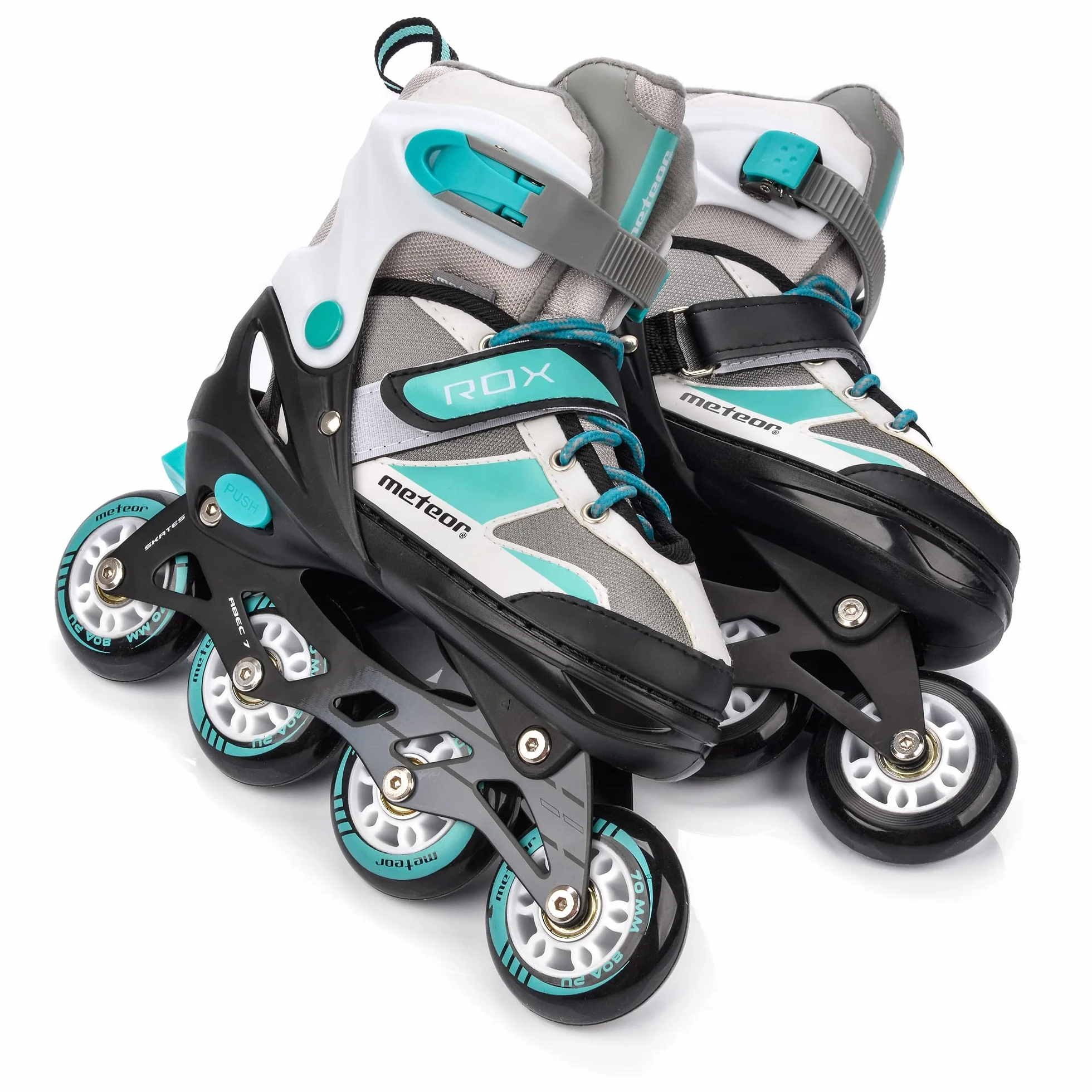 Meteor Pattini in Linea Bambini Gioventù Dimensione Regolabile ABEC-7 Ruote PU