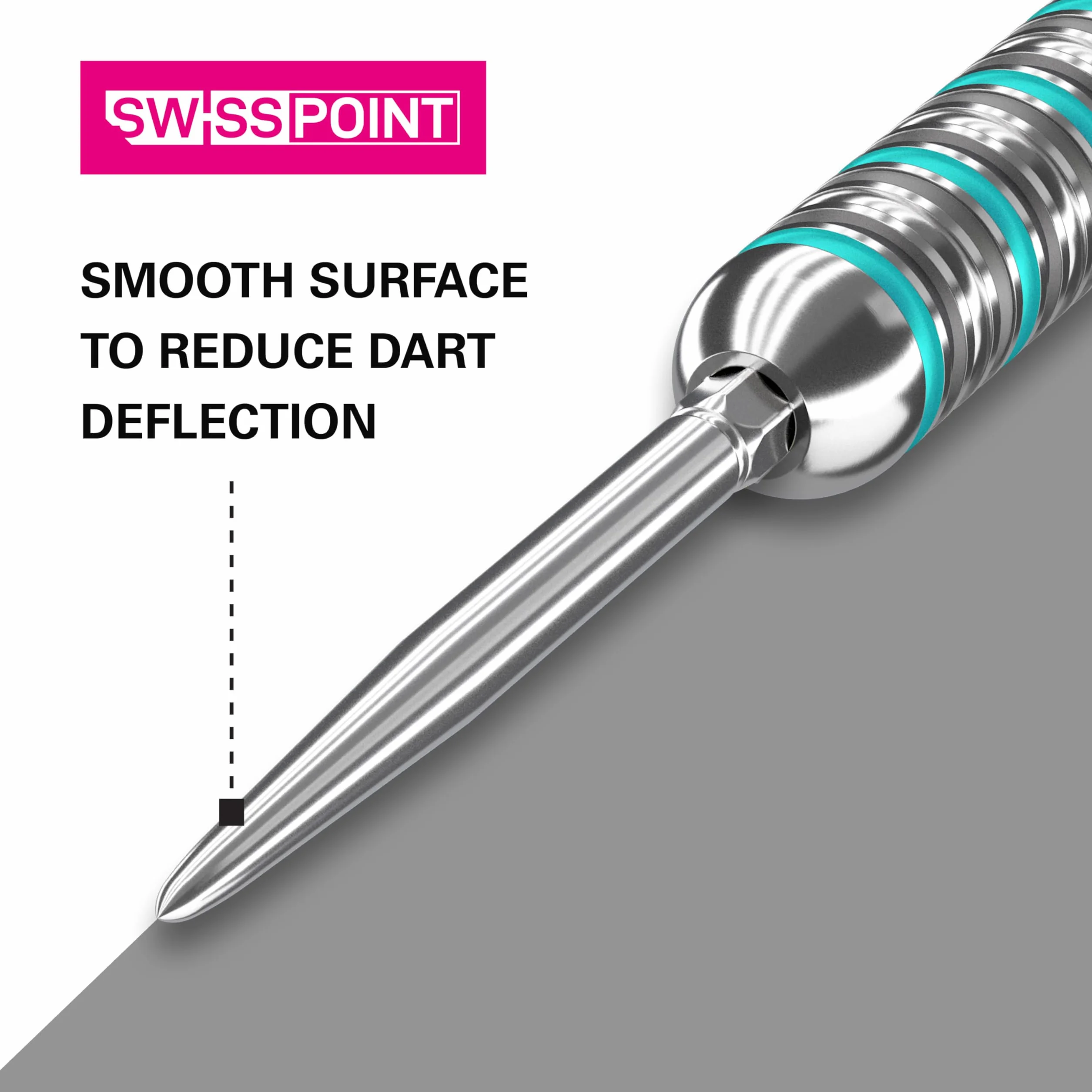 Target Darts Swiss Points punte lisce freccette 40 mm argento confezione da 3