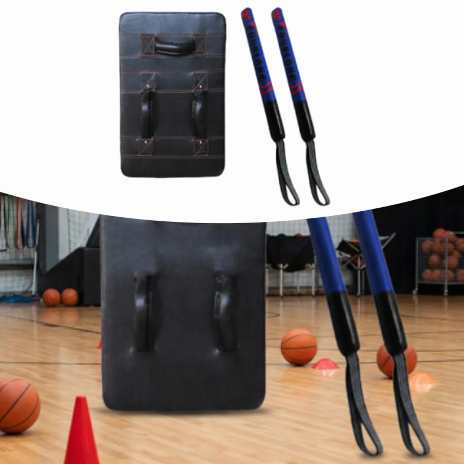 TISHITA 3 Pezzi Paracolpi Basket Cuscino Protezione Blocco Pallacanestro Pad Imbottito Pelle PU Multifunzionale