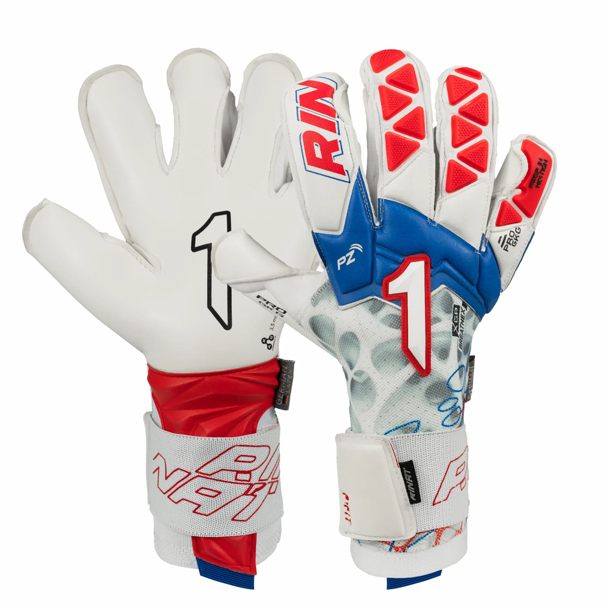 Rinat Guanti da portiere Xtreme Guard Dominius Pro Adulto, Bianco, Taglia 9