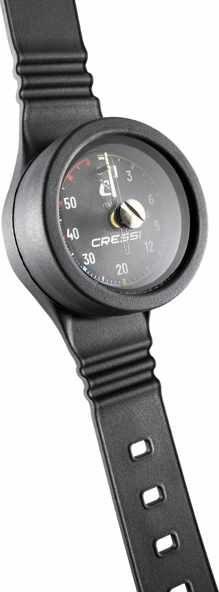 CRESSI Wristband Depth Gauge Bar - Resistente Profondimetro Analogico da Polso con Quadrante Metrico