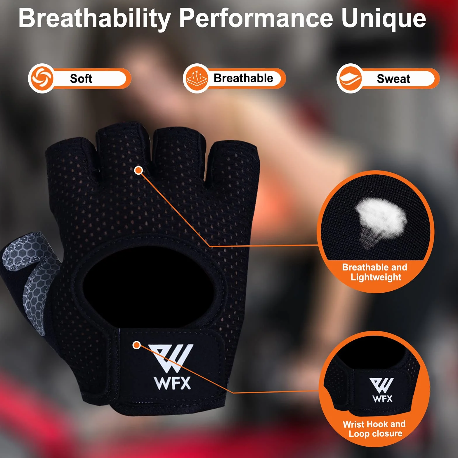 WESTWOOD FOX Guanti da fitness traspiranti antiscivolo per sollevamento pesi