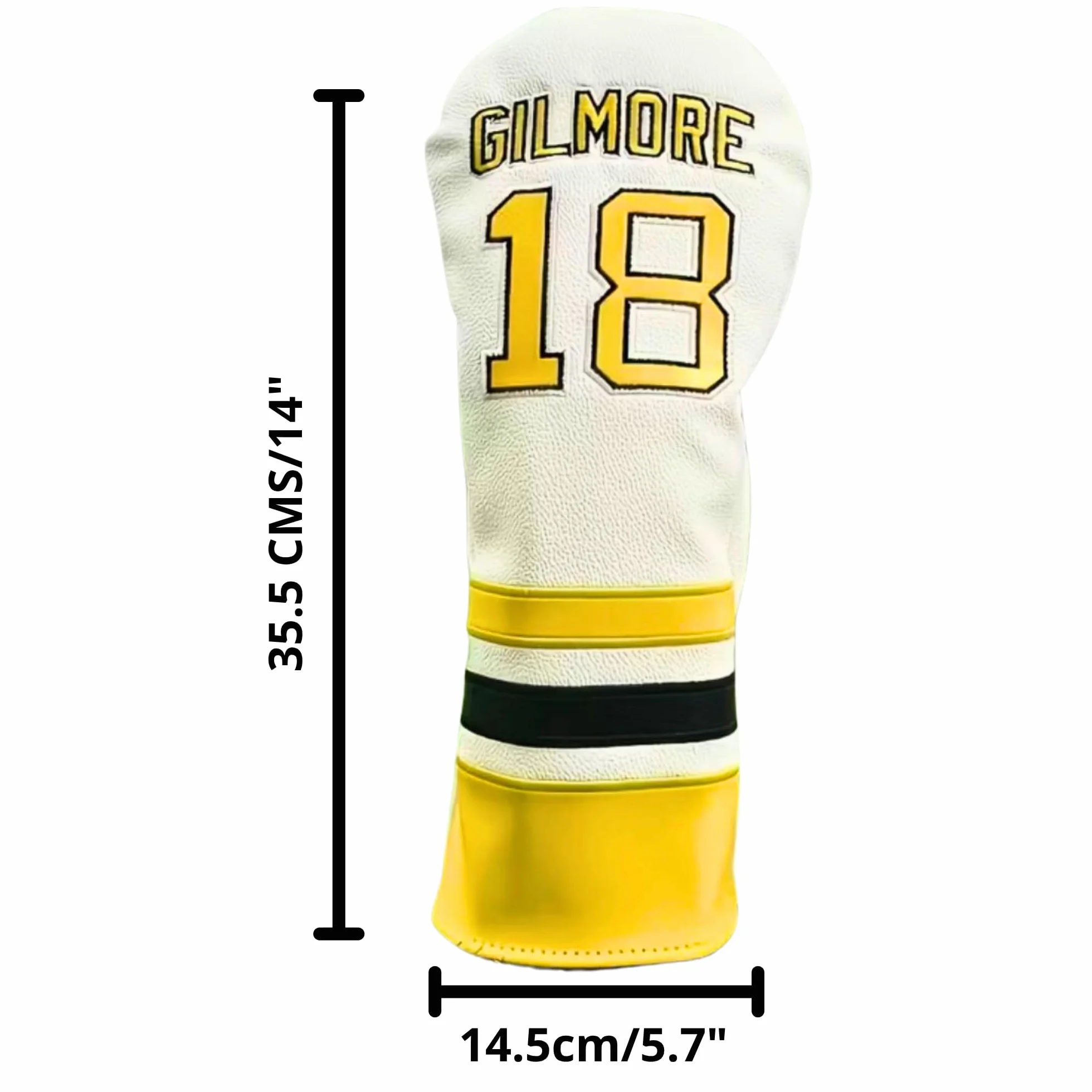 Happy Gilmore Syren Copertura per mazza da golf in finta pelle con chiusura magnetica giallo