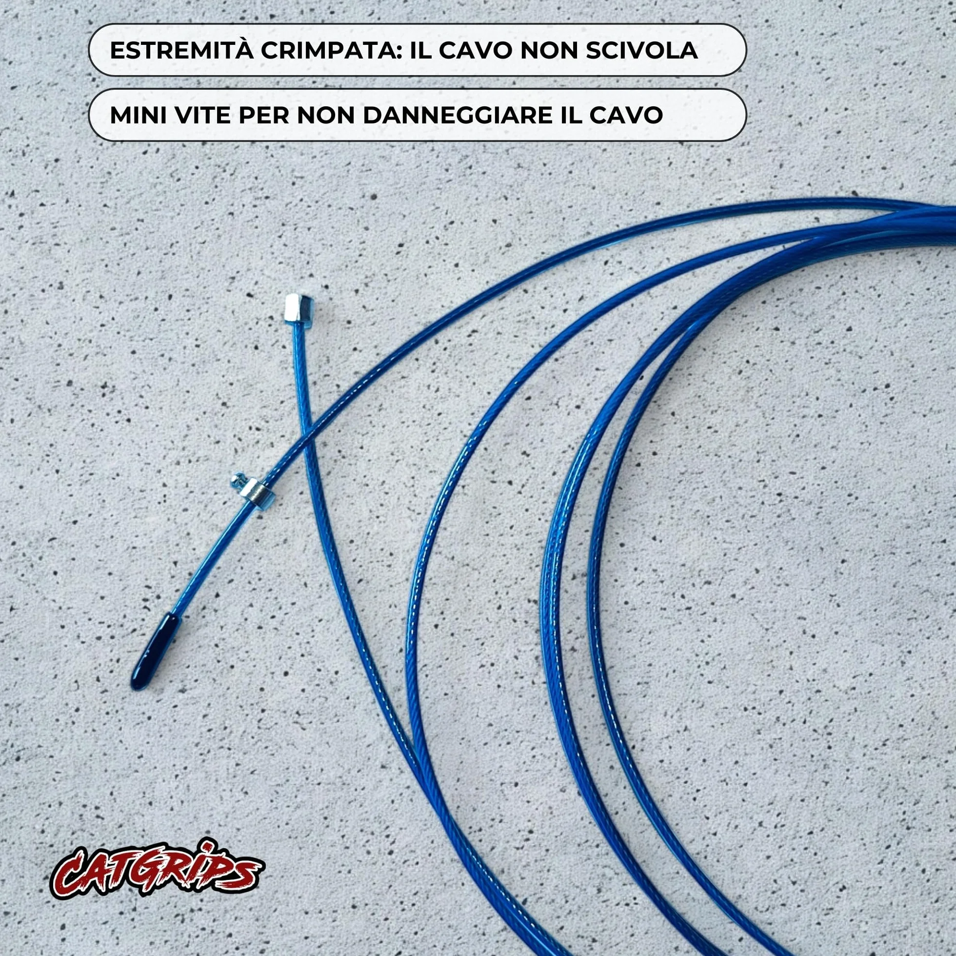 CATGRIPS Cavo di Ricambio per Corda da Salto 2.0mm Acciaio Rivestito Flessibile Anti-Attorcigliamento