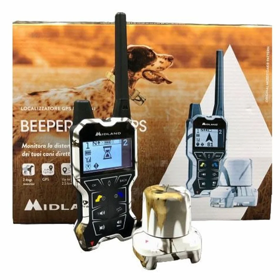 Beeper One GPS Localizzatore per Cani Copertura 2,5 Km Avviso Vibrazione Display Telecomando