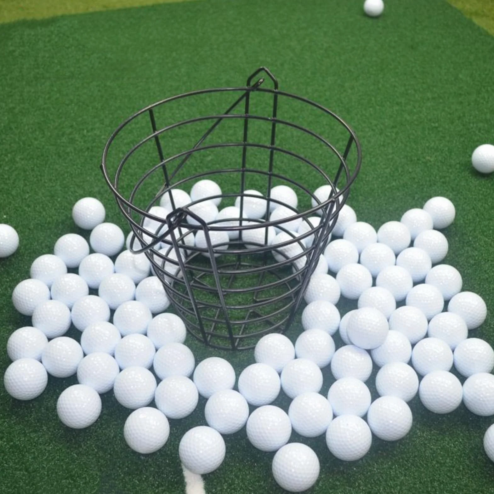 Cestino per palline da golf organizer 100 palline filo manico grande capacità