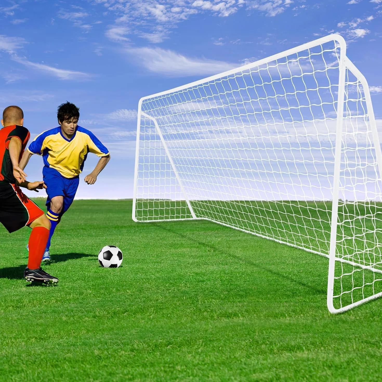 Porta da calcio 365 x 182 cm 240 x 150 cm grande per bambini adulti con rete