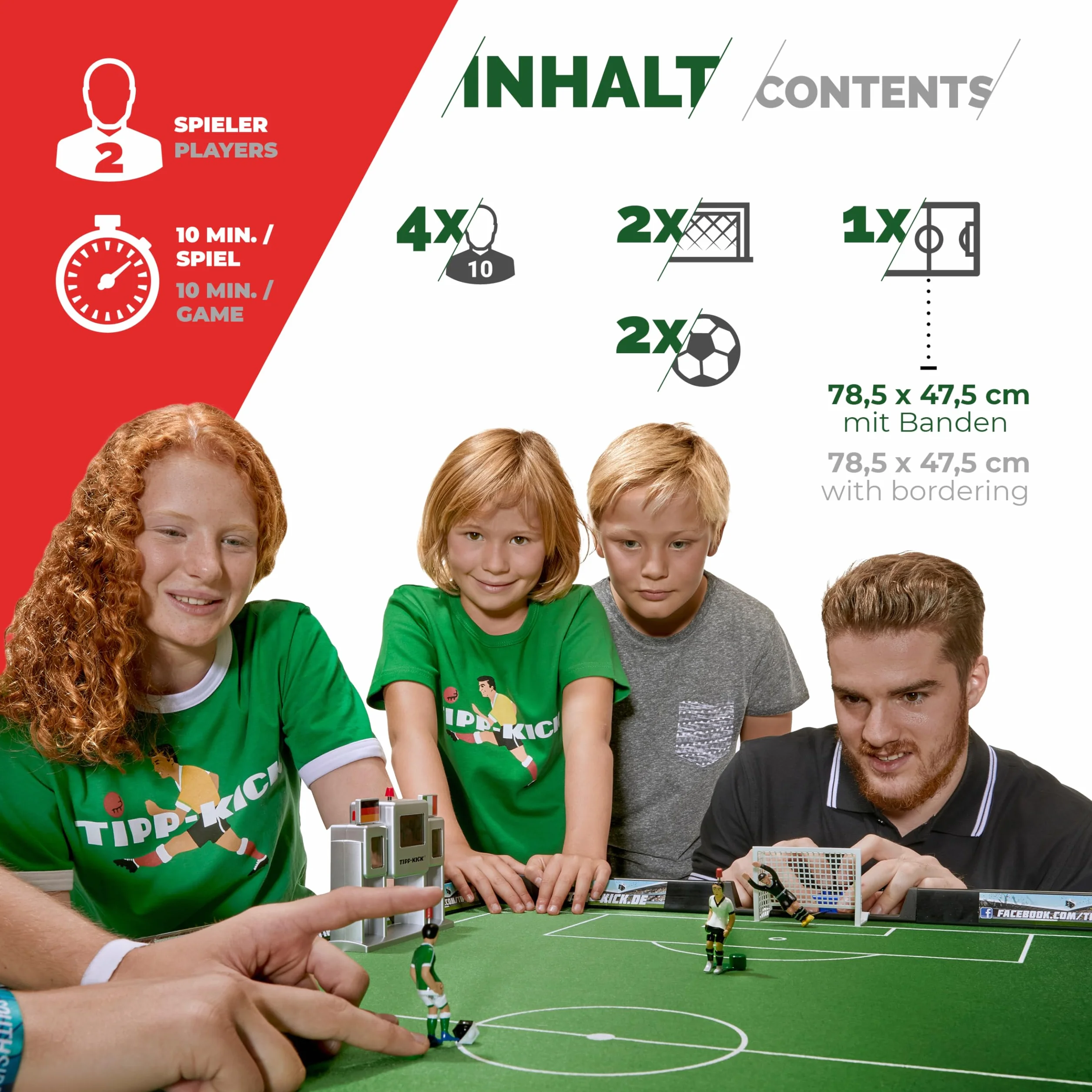 TIPP-Kick Dfb Classic 100 Anni Dfb Edizione Speciale – 2024 Gioco di Calcio per Bambini e Adulti con calciatori e portieri in Maglia da casa e da Trasferta della Squadra Nazionale DT