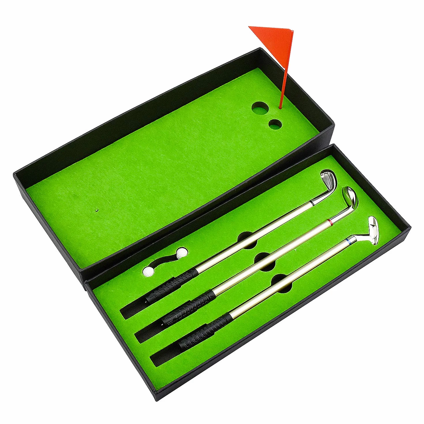 Demason Penne per Mazze da Golf, Set di Modelli da Golf, 3 Bastoncini, Bandierina, 2 Palline