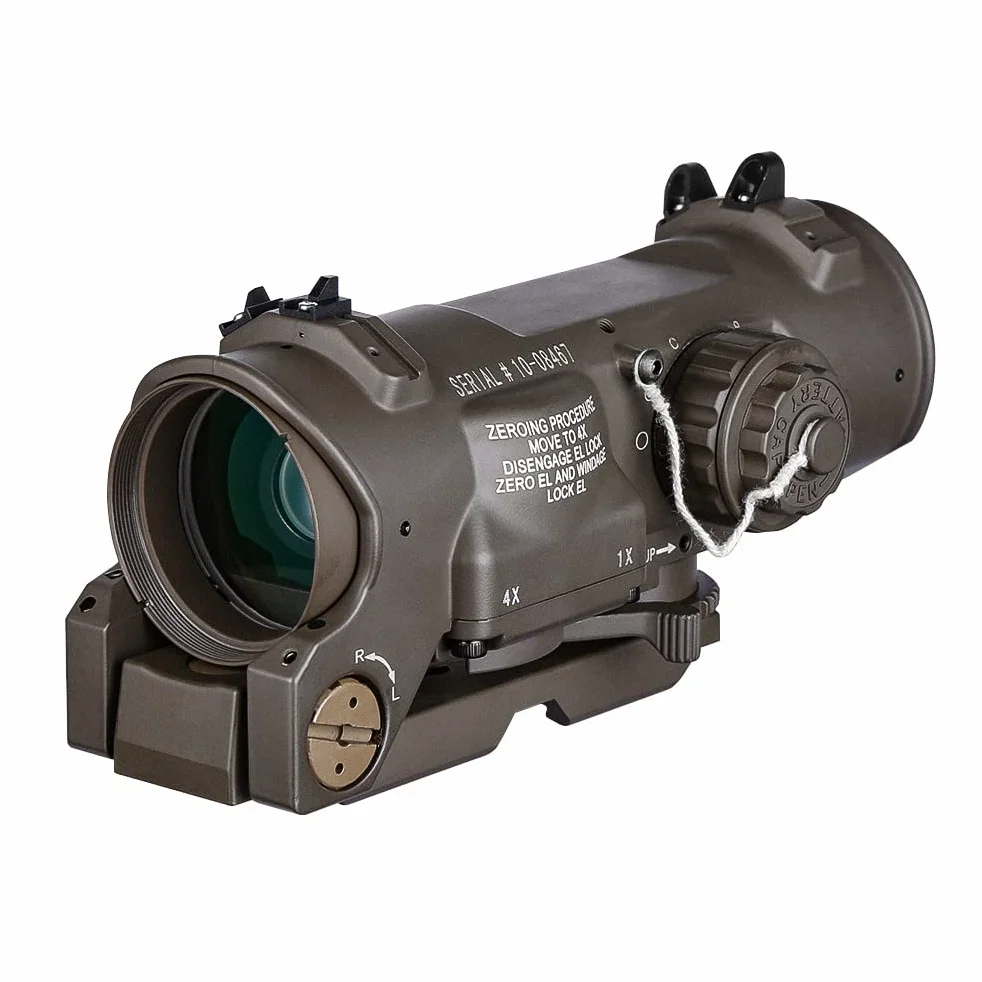 SPINA OPTICS Mirino tattico per cannocchiale 1x-4x Fisso Doppio Scopo mirino Illuminato Rosso Punto Rosso per la Caccia al Fucile (Cannocchiale 1x-4x)