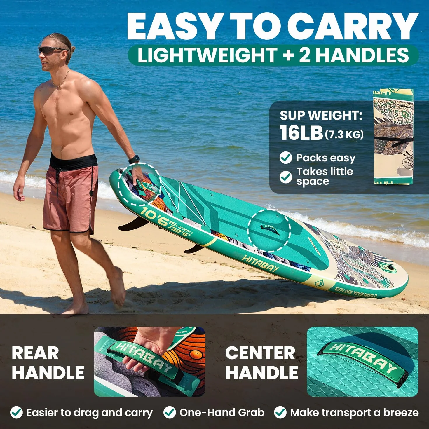 Tavola SUP Gonfiabile 320 x 81 x 15 cm, Paddle Surf con Accessori, Capacità 150 kg