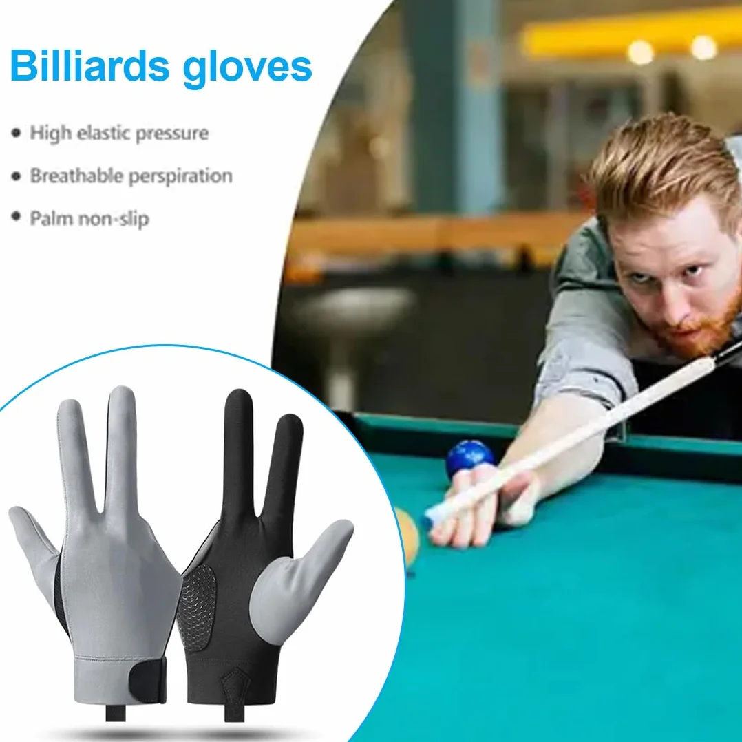 Guanto da Biliardo Sinistro con 3 Dita Antiscivolo per Allenamento Piscina