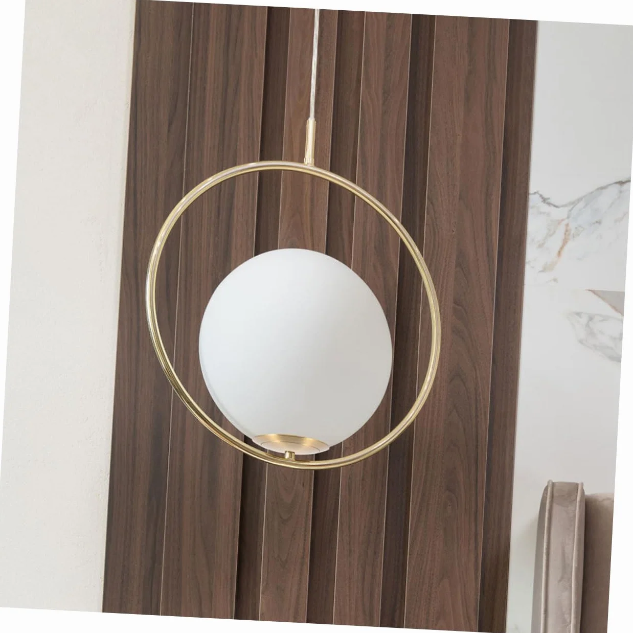 HOMSFOU Anello per Paralume in Ottone Oro Resistente, Ricambio per Lampade da Tavolo