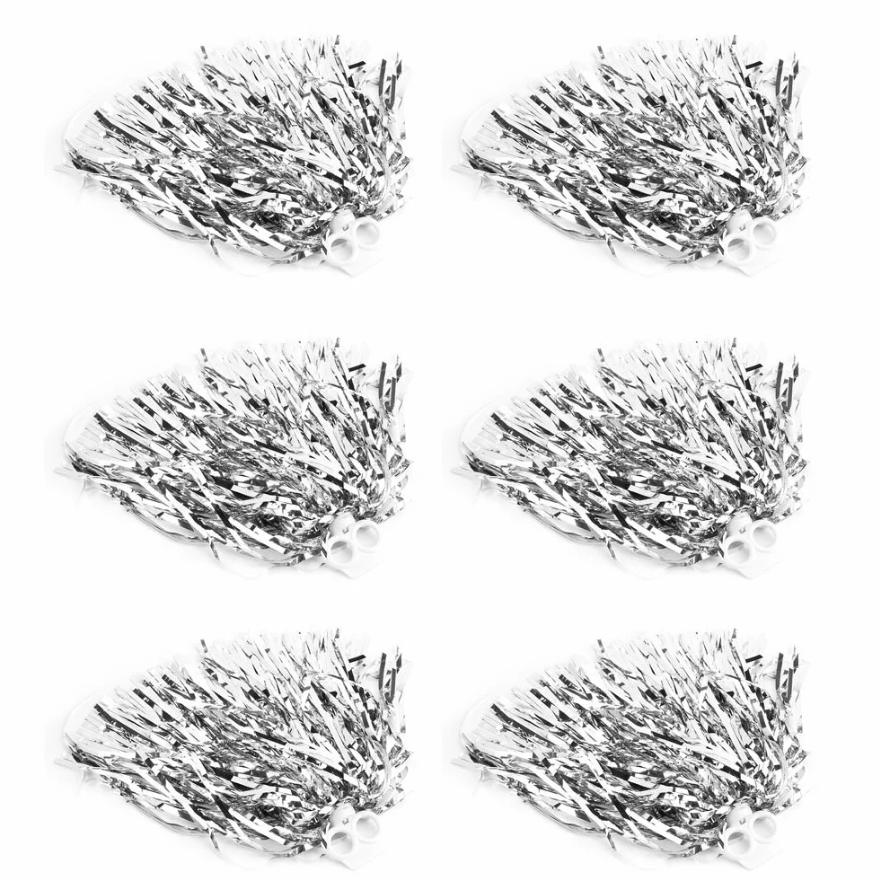 BORDSTRACT Pompon da cheerleader 7 colori lamina metallica argento