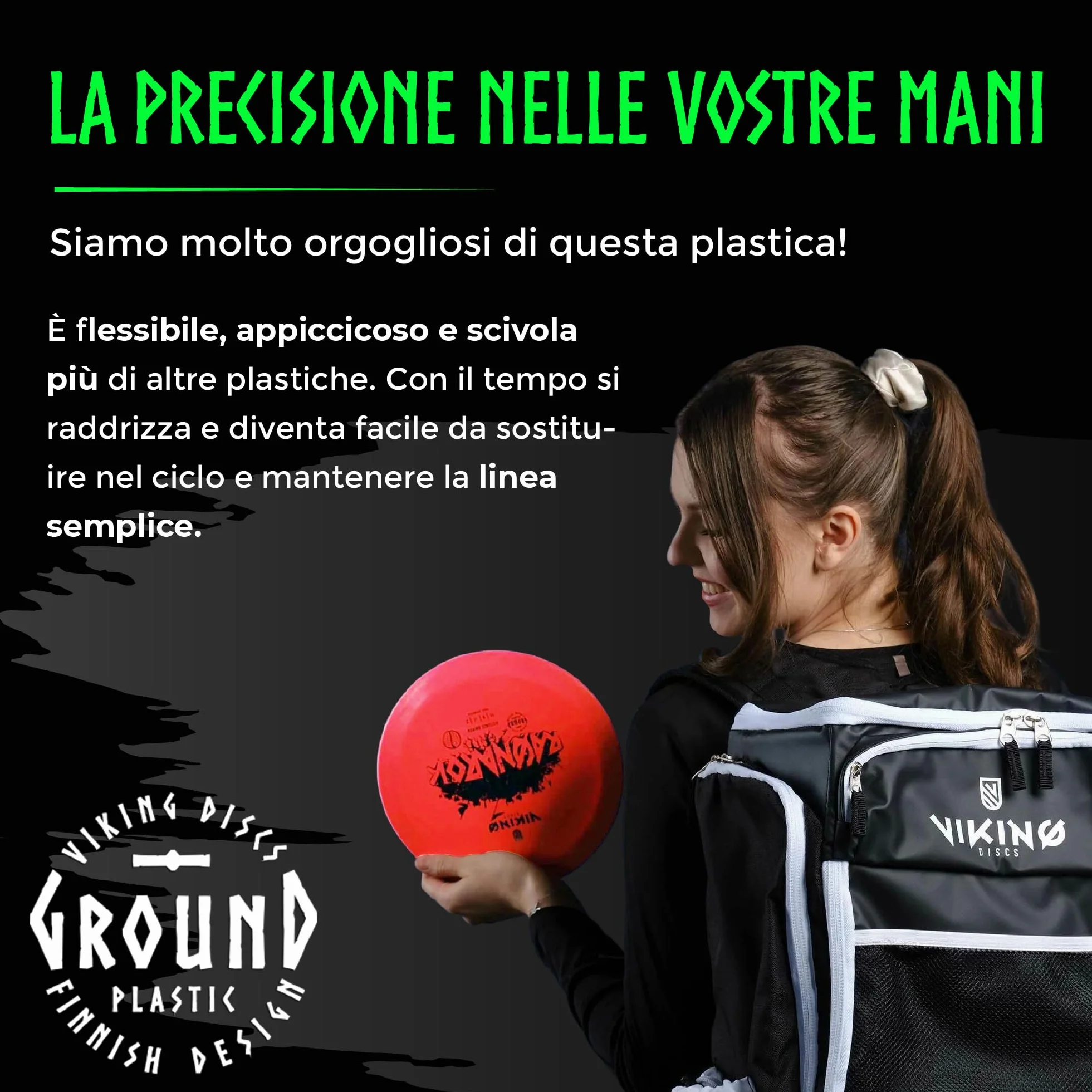 Viking Discs Ground Disc Golf Set 8 Dischi Frisbee Putter Mid-Range Fairway Driver Distance Driver