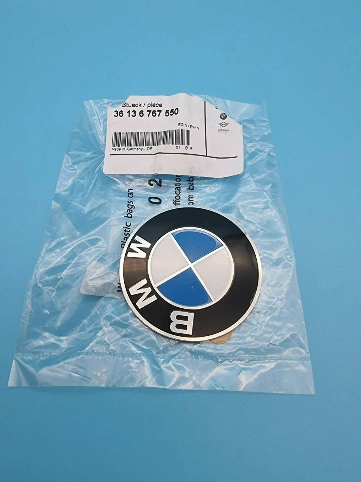 BMW Center Wheel vera Emblema CAP Decal adesivo 64.5 mm stampato (36136767550)