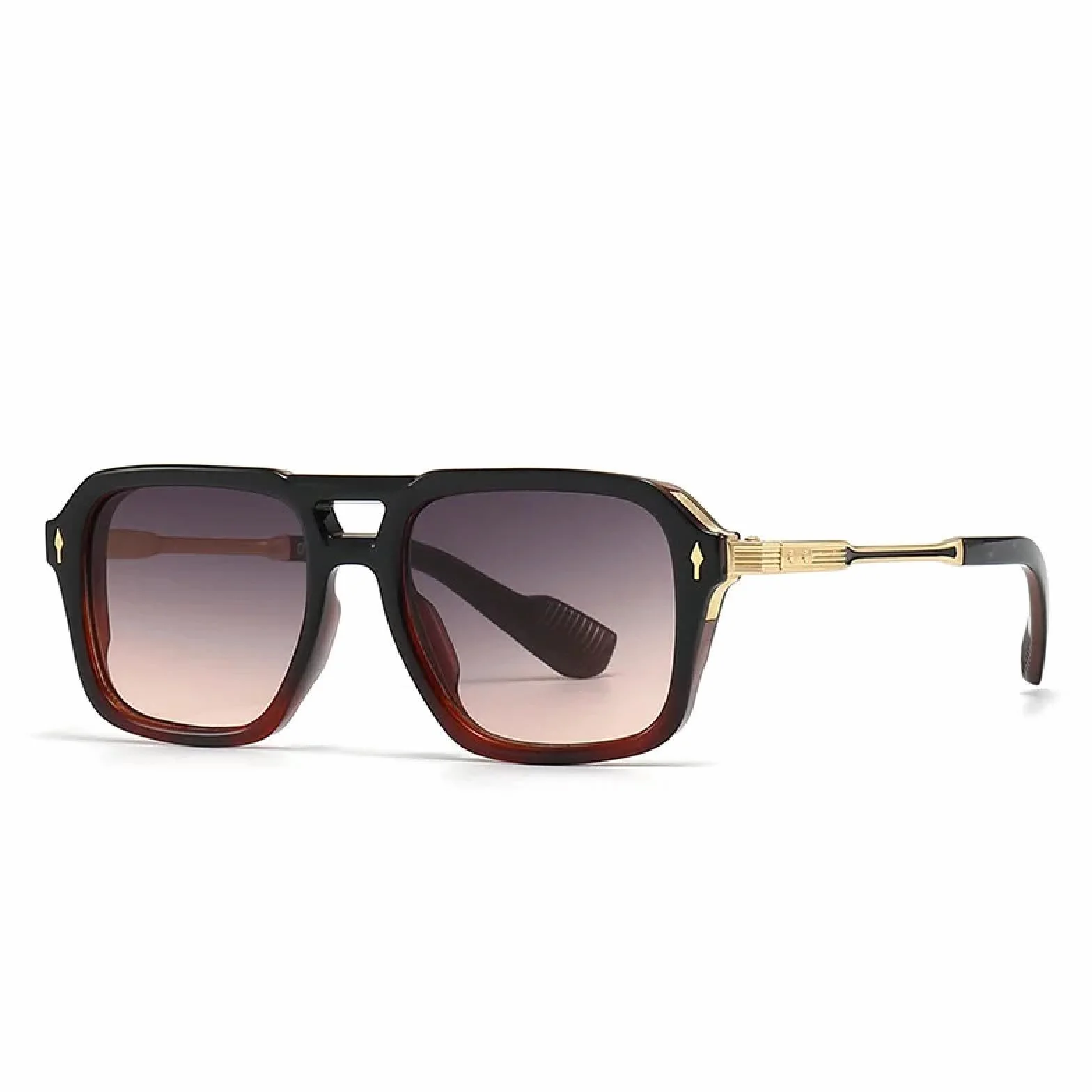 Okulary przeciwsłoneczne UV400 retro podwójny mostek unisex