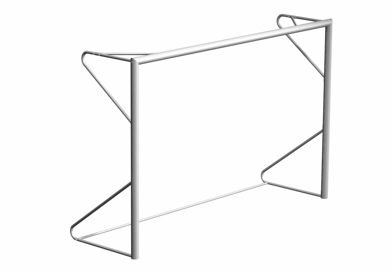 PORTA CALCETTO 4x2m ACCIAIO VERNICIATO tubo 80mm UNI-EN 748