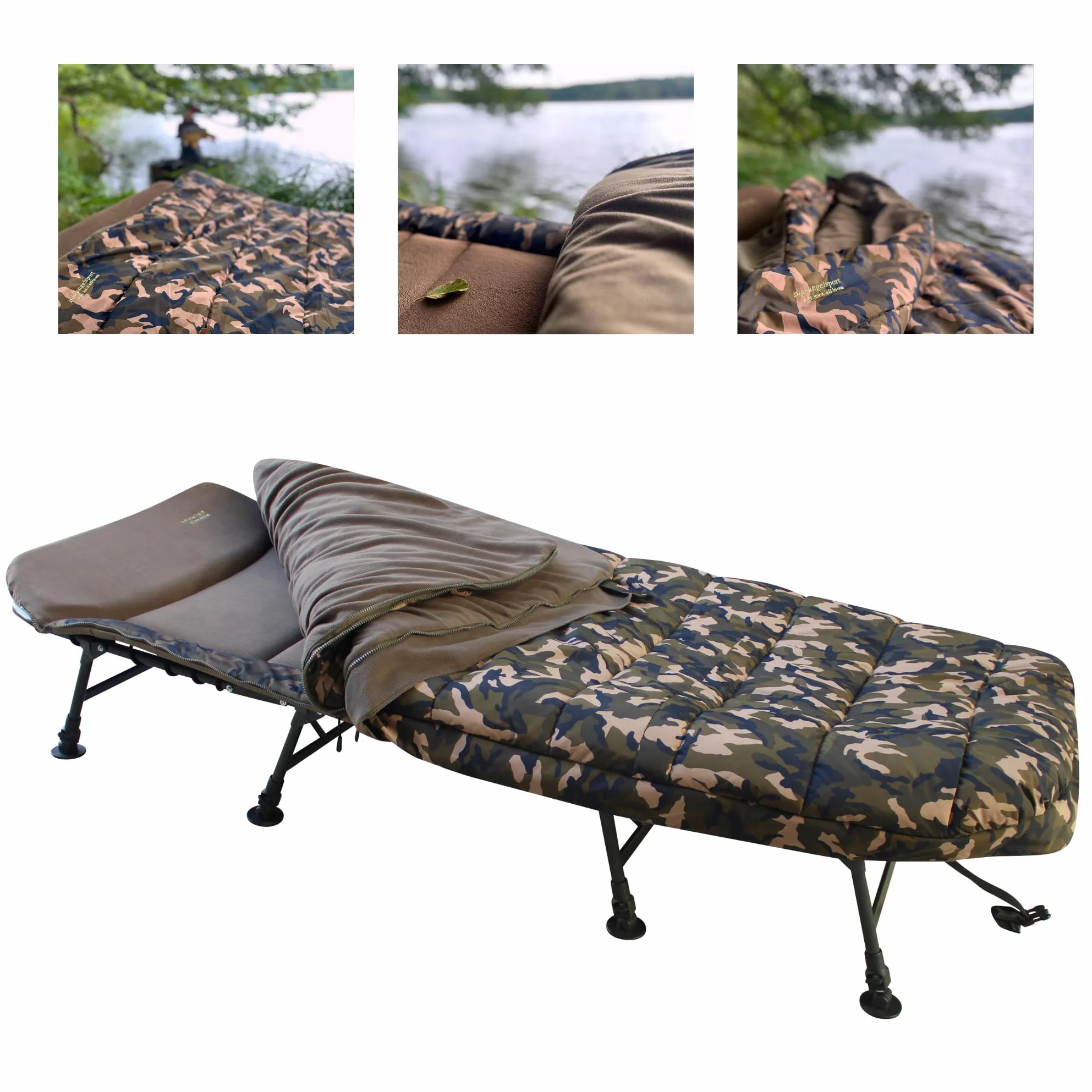 Carp Madness Lettino/sedia a sdraio con 8 gambe, in alluminio, per pesca alla carpa