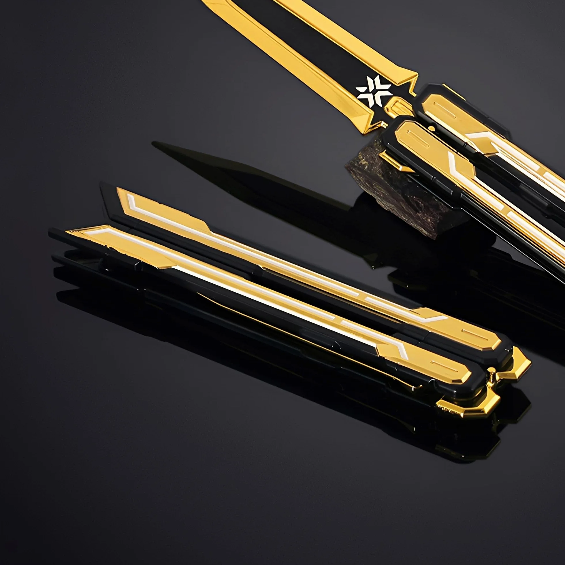 2025 Modello di Ricompensa Valorant Champions, Lunghezza da Aperto: 25 Cm, Oggetti da Collezione del Gioco Realizzati Interamente in Metallo