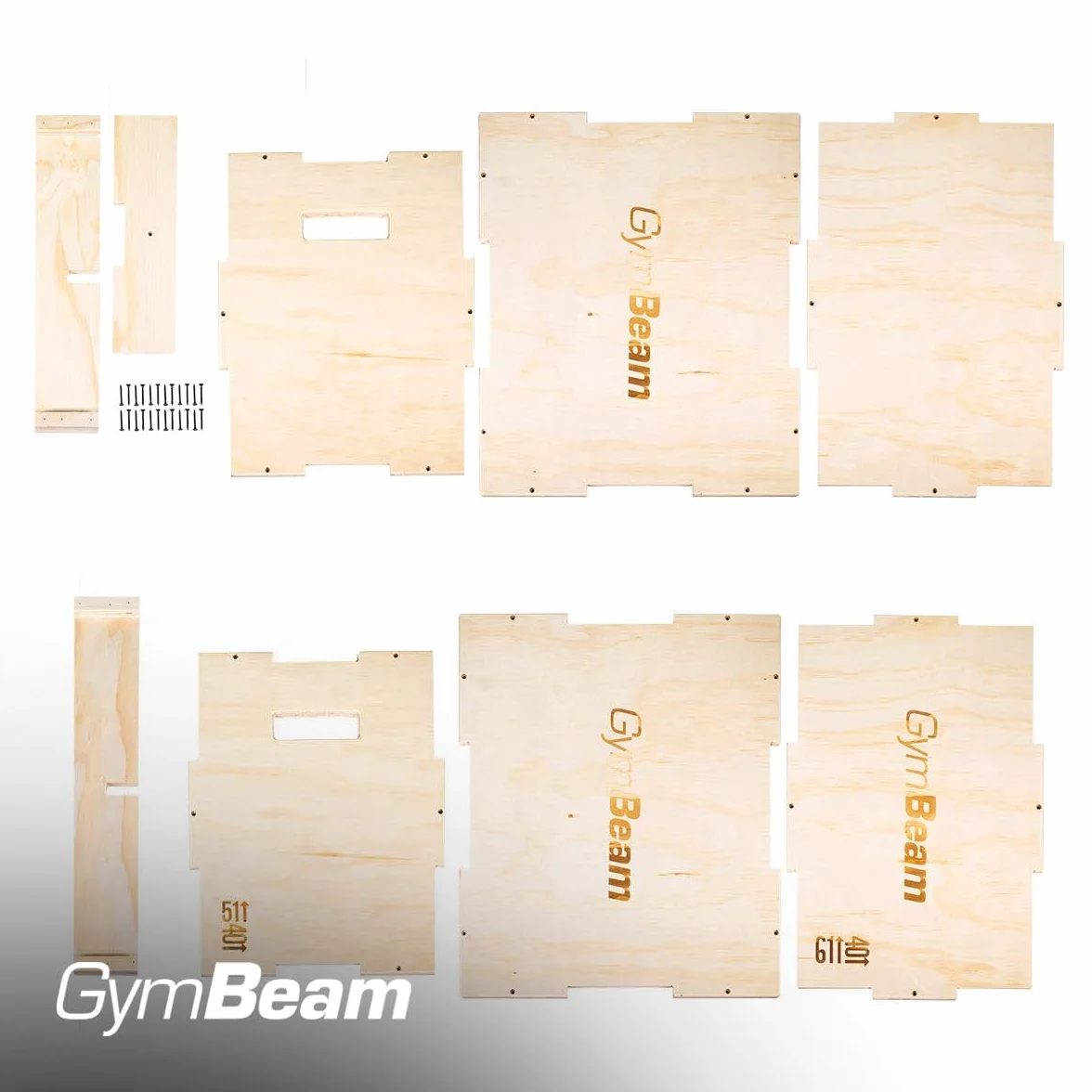 GymBeam Plyo Box 40 x 51 x 61 cm, Scatola Pliometrica in Legno per Palestra