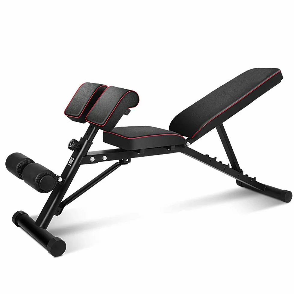 sogesfurniture Panca per Pesi Pieghevole Panca inclinata variabile negativa/Scomparto, Panca Fitness Multifunzione, Trainer Addominale e Schiena, con Schienale Regolabile, BHEU-PSBB004