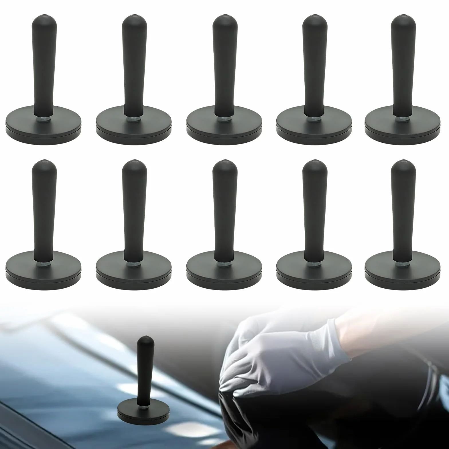 10 magneti di montaggio per auto: diametro 43 mm, magnete di montaggio per auto, con manico in plastica, in vinile Wrap Gripper per pellicole, auto, pellicola fai da te, pellicola per auto