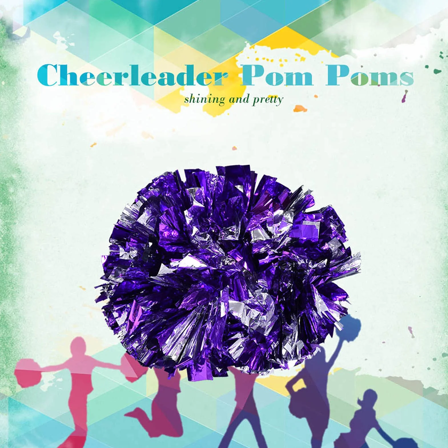 Pompon da Aerobica Cheerleader 29 cm Fiori a Mano per Costumi di Danza
