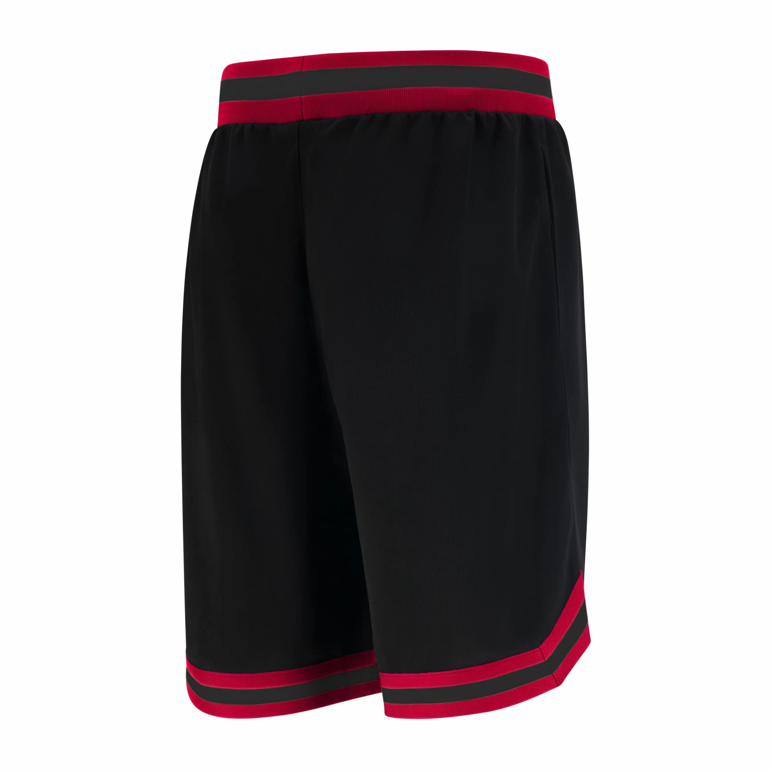 NBA Ultra Game GSM3547F Woven Team Logo Poly Mesh Basket Shorts Nero, M