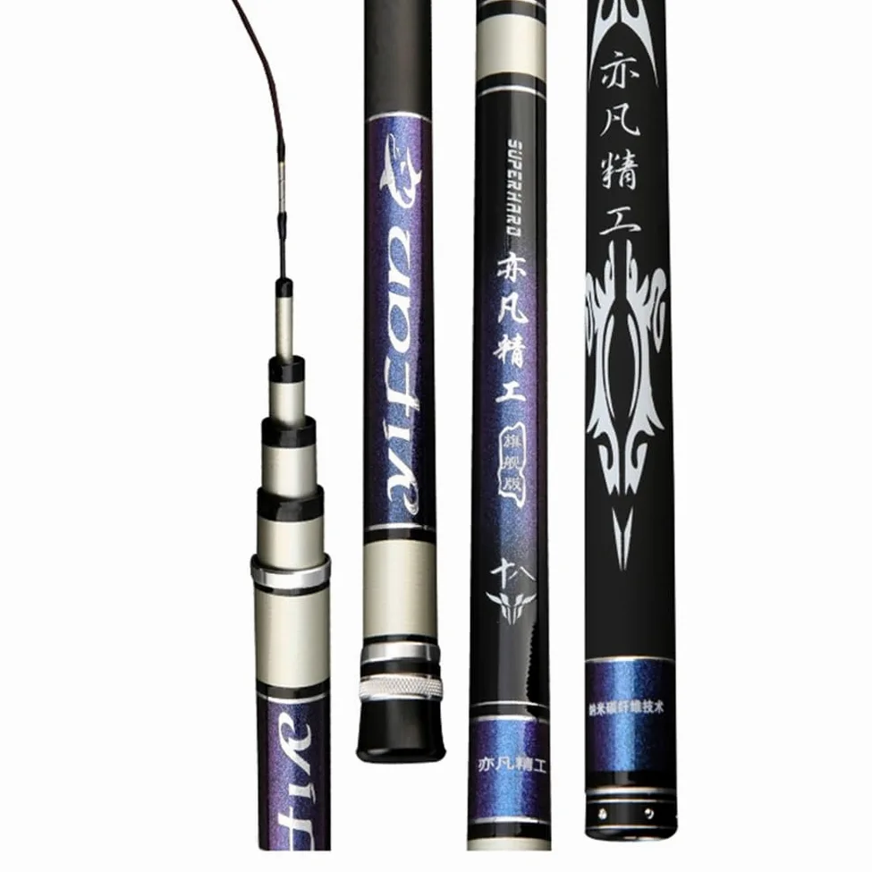 Canna da Pesca telescopica da 3,6 m a 8,1 m per Carpe | Ad alto tenore di carbonio e ultra rigida(4.8m)