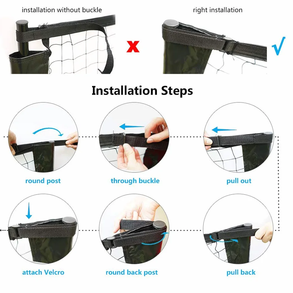 Aoneky Kit da Pickleball Tennis Training Net 6,7x0,9M - Rete da Paddle Tennis Trasportabile - Attrezzatura Sportiva da Esterno Nero