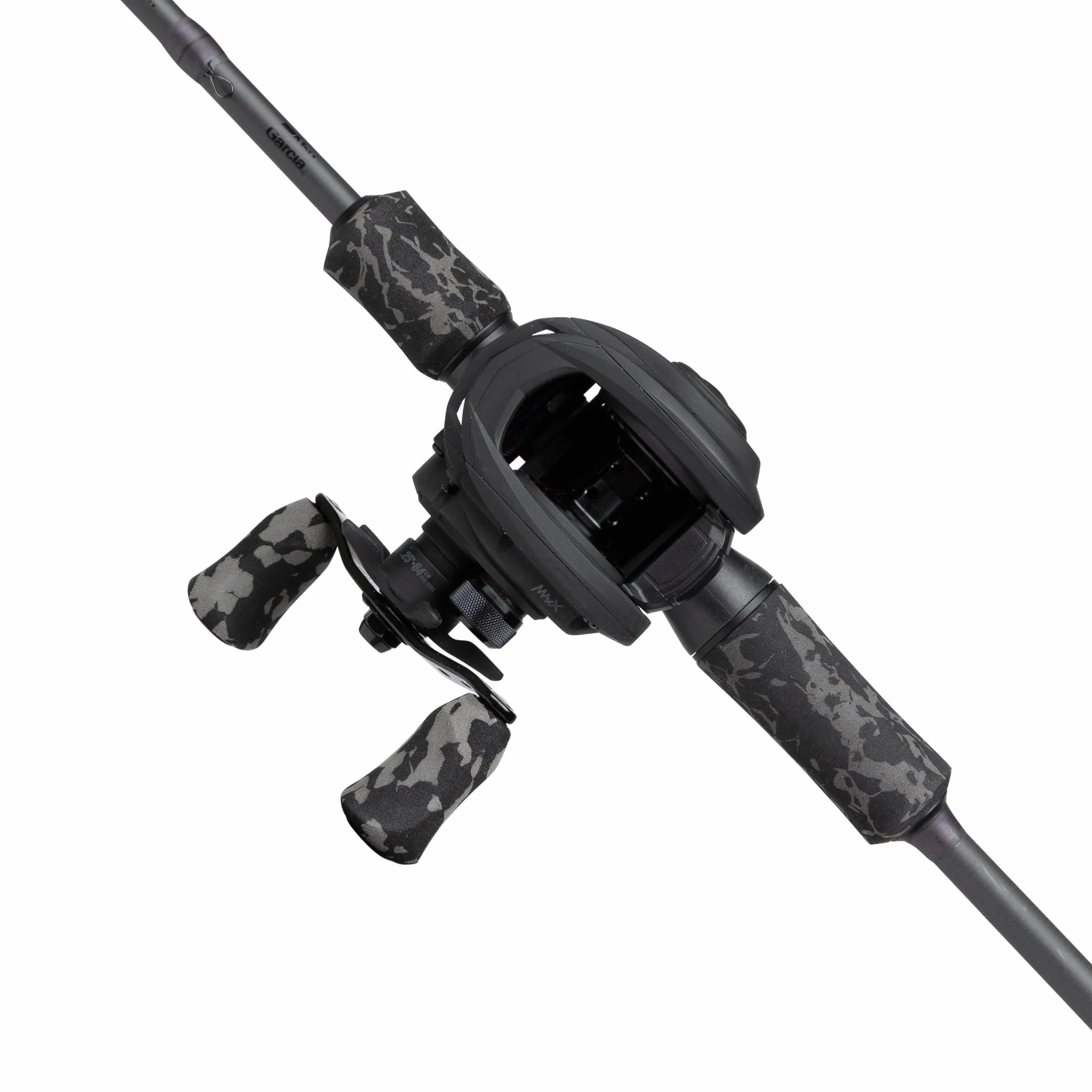 Abu Garcia MAX X Black Ops Casting Combo canna e mulinello da pesca, 1,98 m 10-40g, River Set, Baitcast Combos per pescatori di predatori d'acqua dolce, luccioperca e lucioperca - Nero