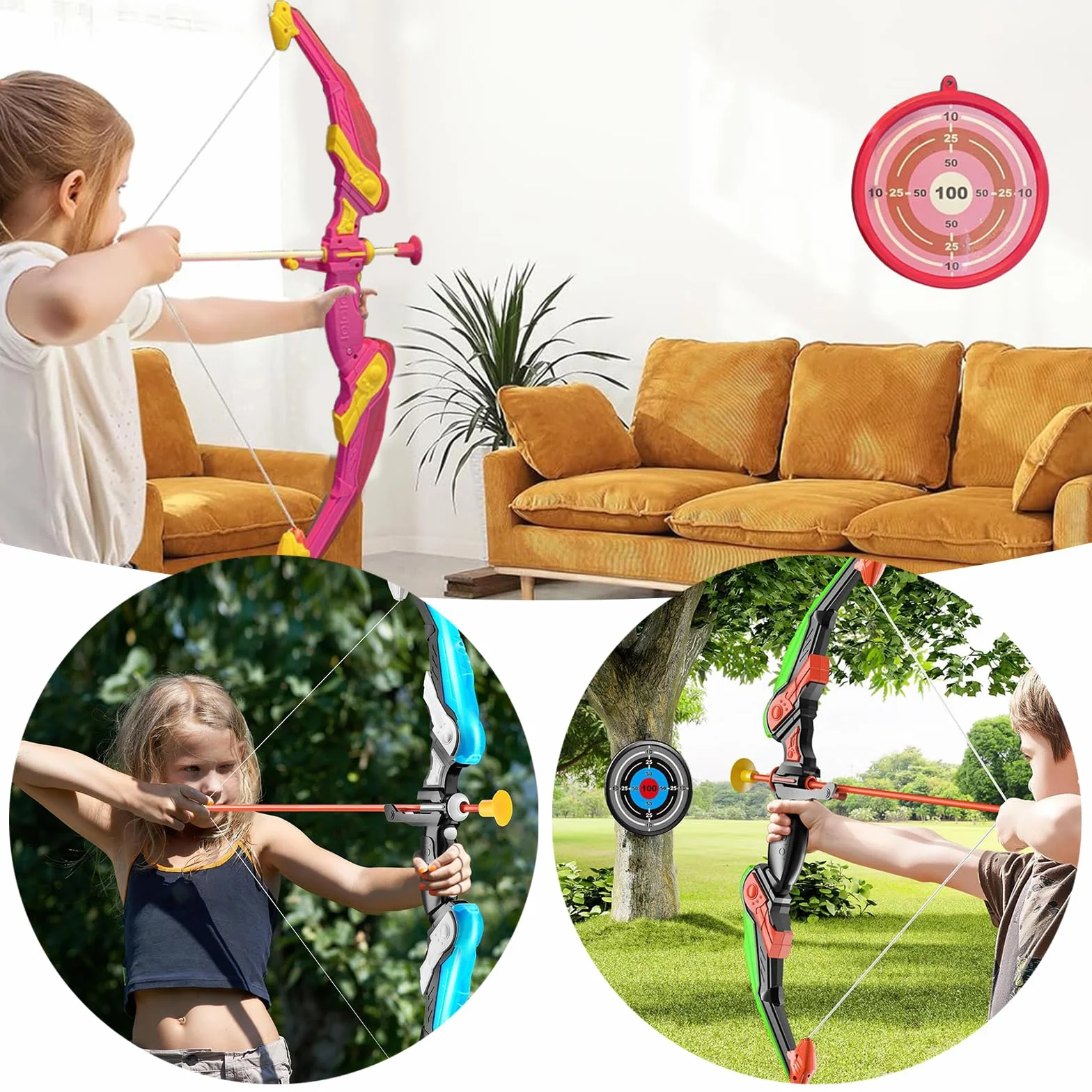 Set Arco e Frecce Tiro con l'Arco Giochi Sportivi All'Aperto Regali