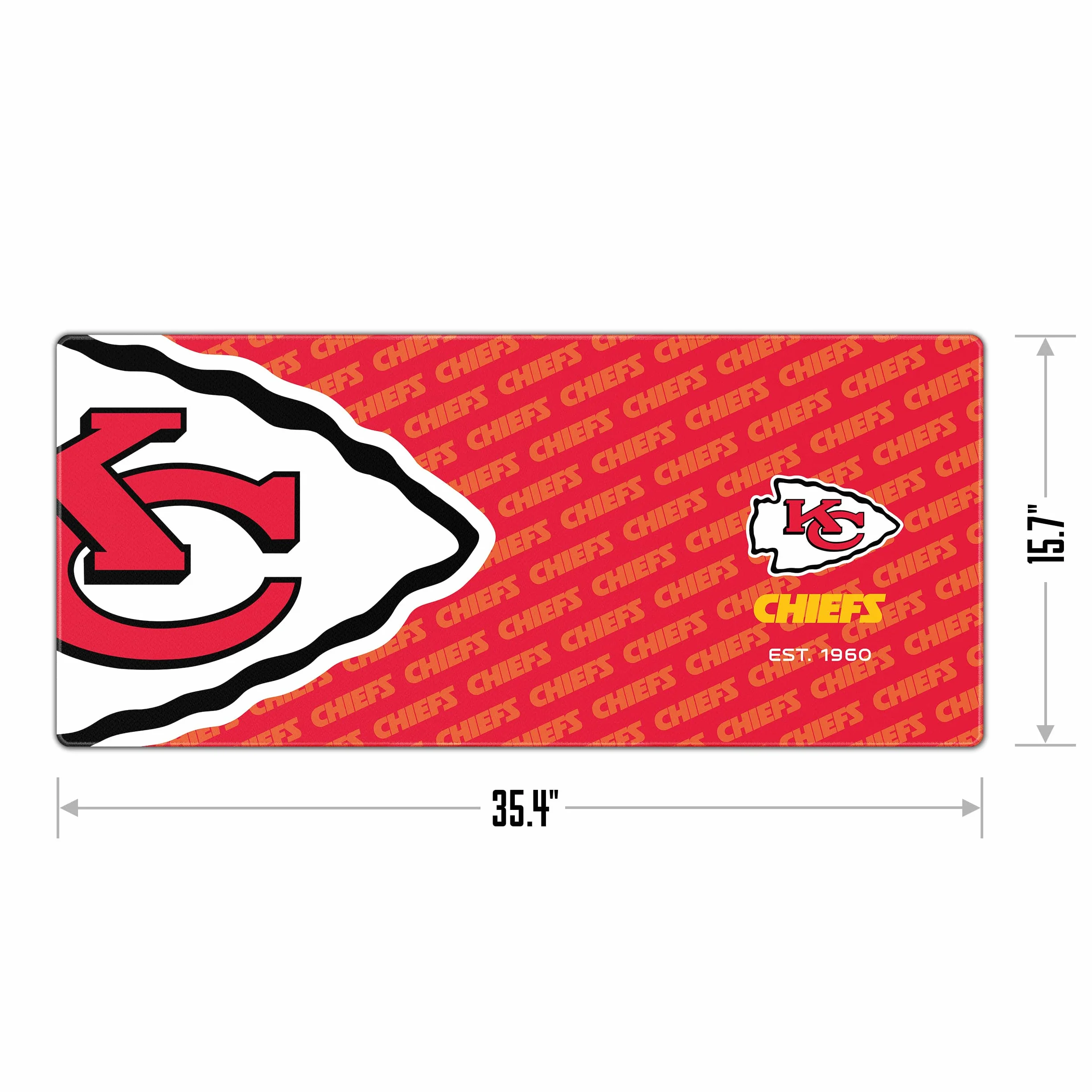 YouTheFan NFL Kansas City Chiefs Logo Series Sottomano da scrivania