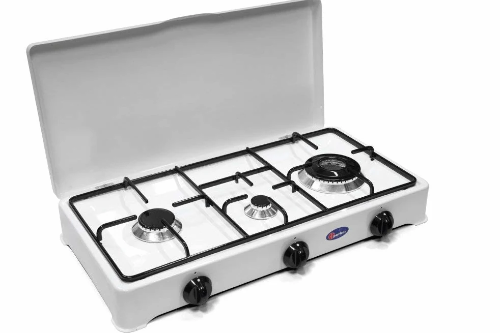 Parker Fornello 3 Fuochi a Gas GPL con Bruciatore doppia Corona 3,5 Kw per uso esterno - 5328CBGP/C