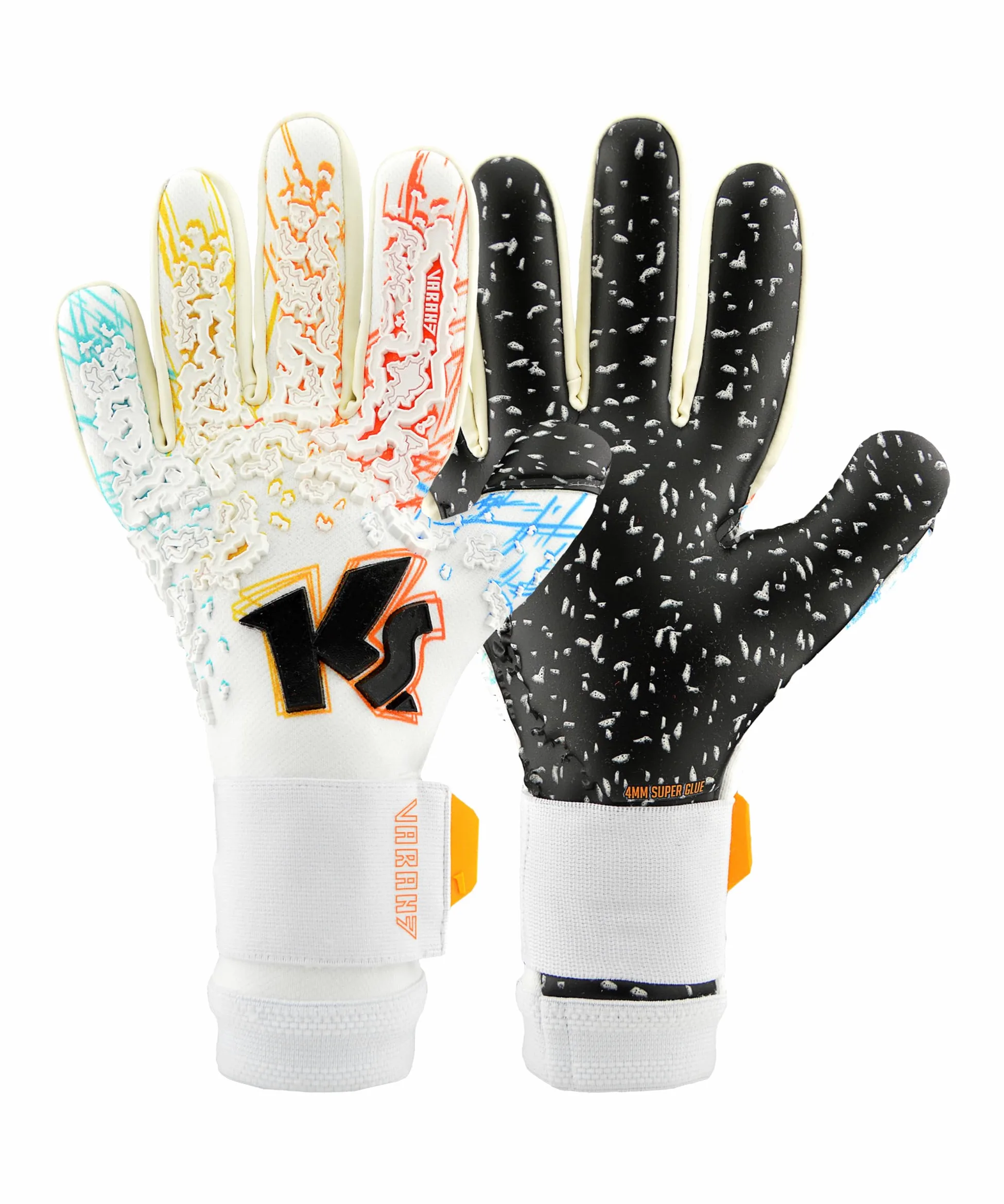 KEEPERsport Varan Hero - Guanti da portiere professionali da 4 mm, taglia 7-11