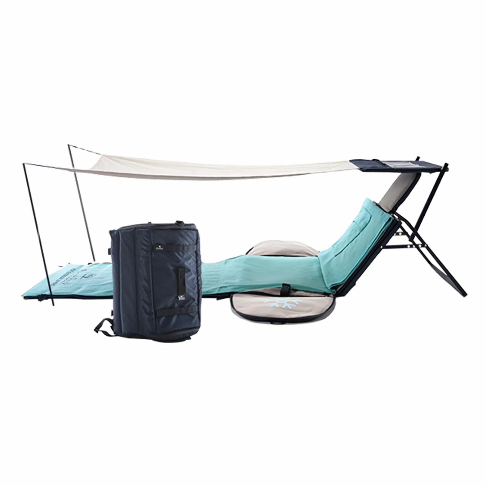 SunBack | Zaino 35 L Trasformabile in Lettino Prendisole con Parasole, Zaino 2 in 1 con Sdraio Pieghevole Integrata, Lettino da Spiaggia Portatile per Mare, Campeggio e Outdoor, Brevettato