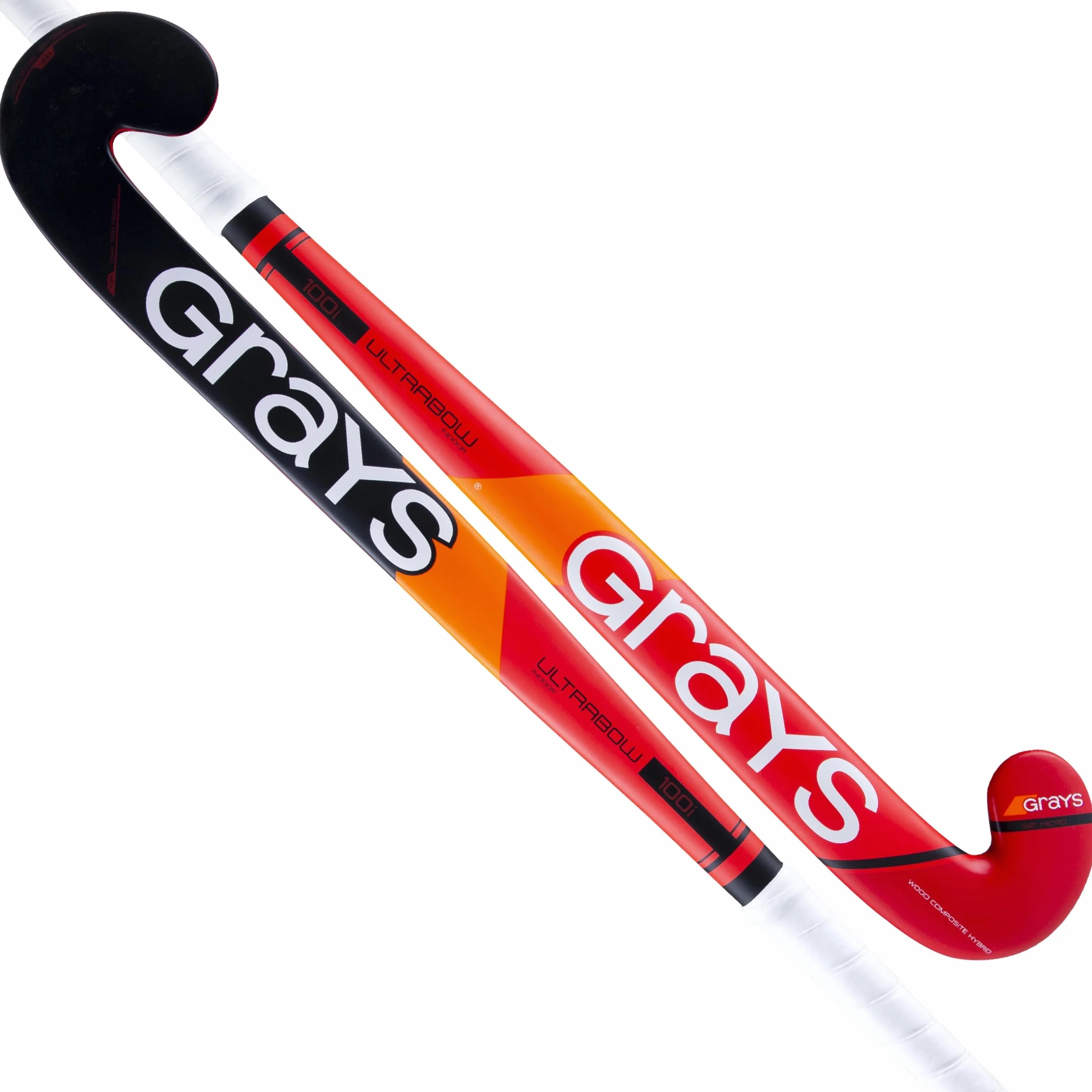 GRAYS Stick Hockey 100i Ultrabow Indoor Nero/Rosso Bastone Hockey Sala