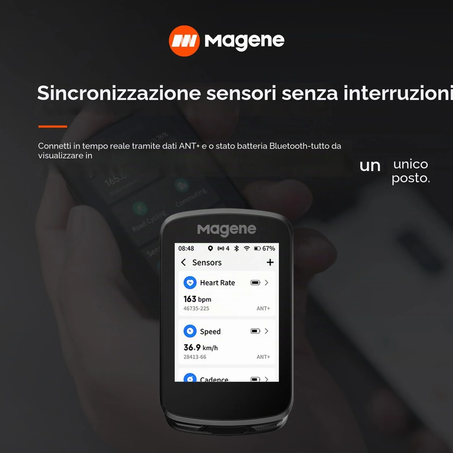Magene C506 Ciclocomputer GPS Senza Fili Navigazione Cartografica Schermo a Colori Tangibile WiFi Bluetooth