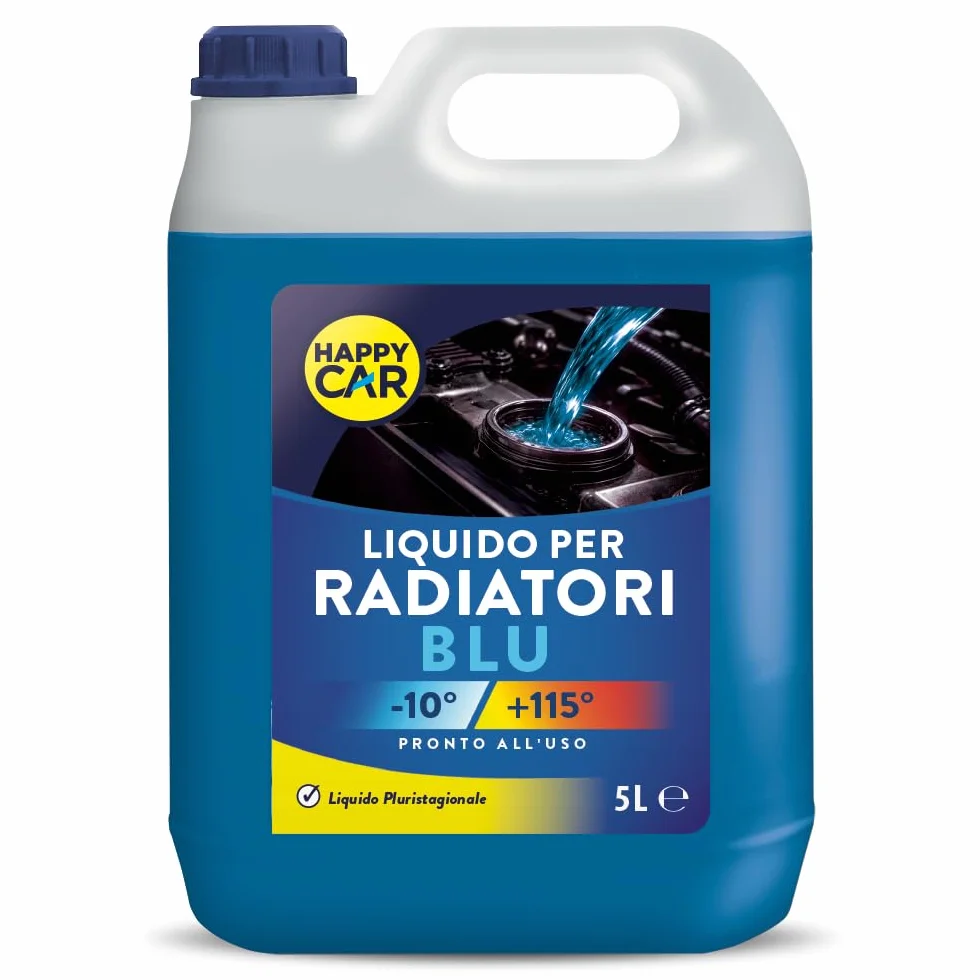Liquido Radiatore Blu -10°C/+105°C Pronto all’Uso - Refrigerante Auto e Moto per Motori in Lega di Alluminio con Antigelo e Antiebollizione - Protezione Anticorrosione (5L)