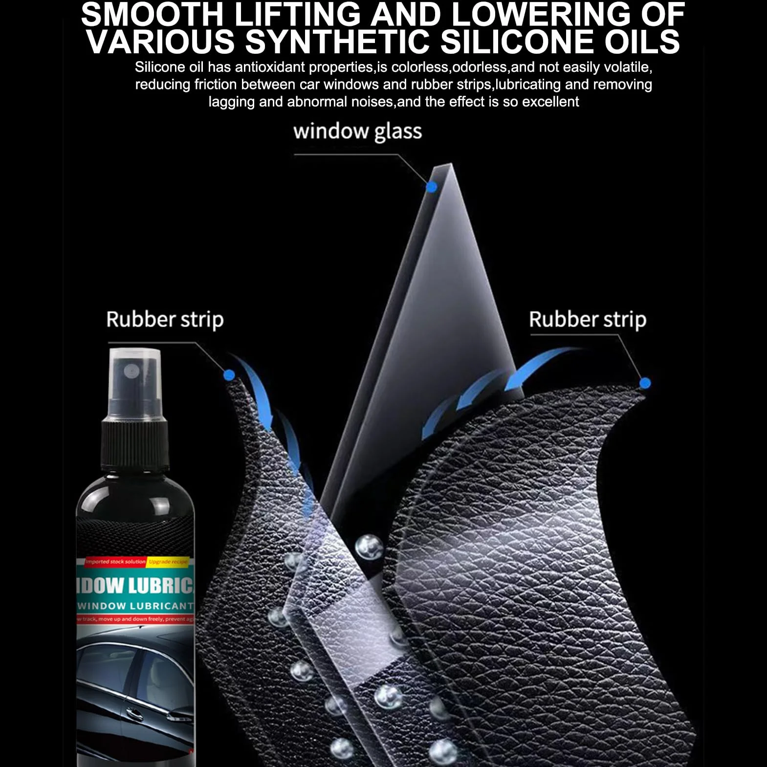 Automotive Window Lubricant Spray - Olio di ruggine portatile, lubrificante multiuso per auto, barche, camion, cerniere