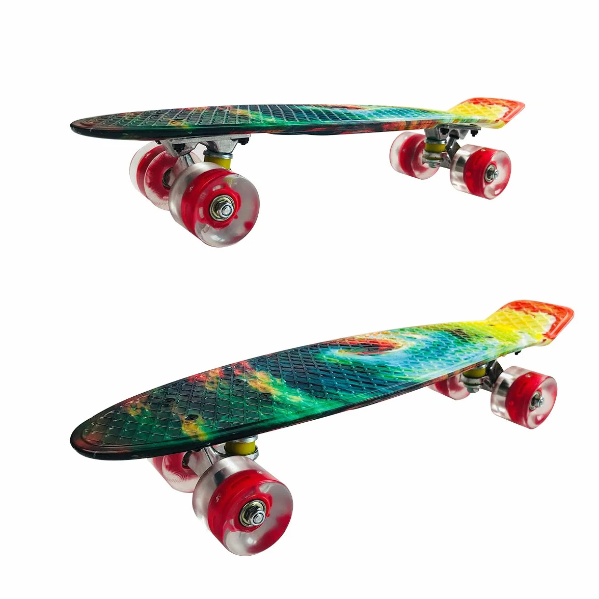 Skateboard Kids Mini Cruiser Skateboard Completo da 22 Pollici con Ruote Luminose a LED per Adulti Bambini Principianti Ragazze Ragazzi Regalo di Compleanno