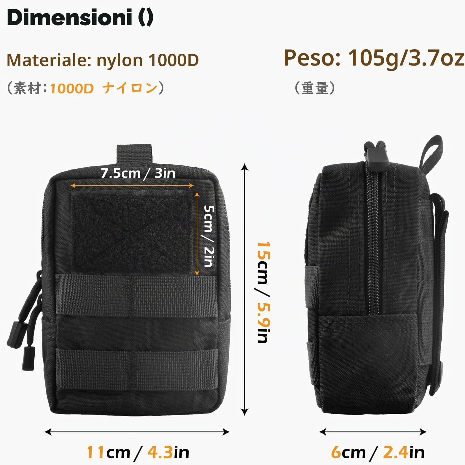 TRIWONDER Borsello Tattico Marsupio Militare Uomo Donna per Cinturone Borsa Tattica Molle EDC Caccia Campeggio