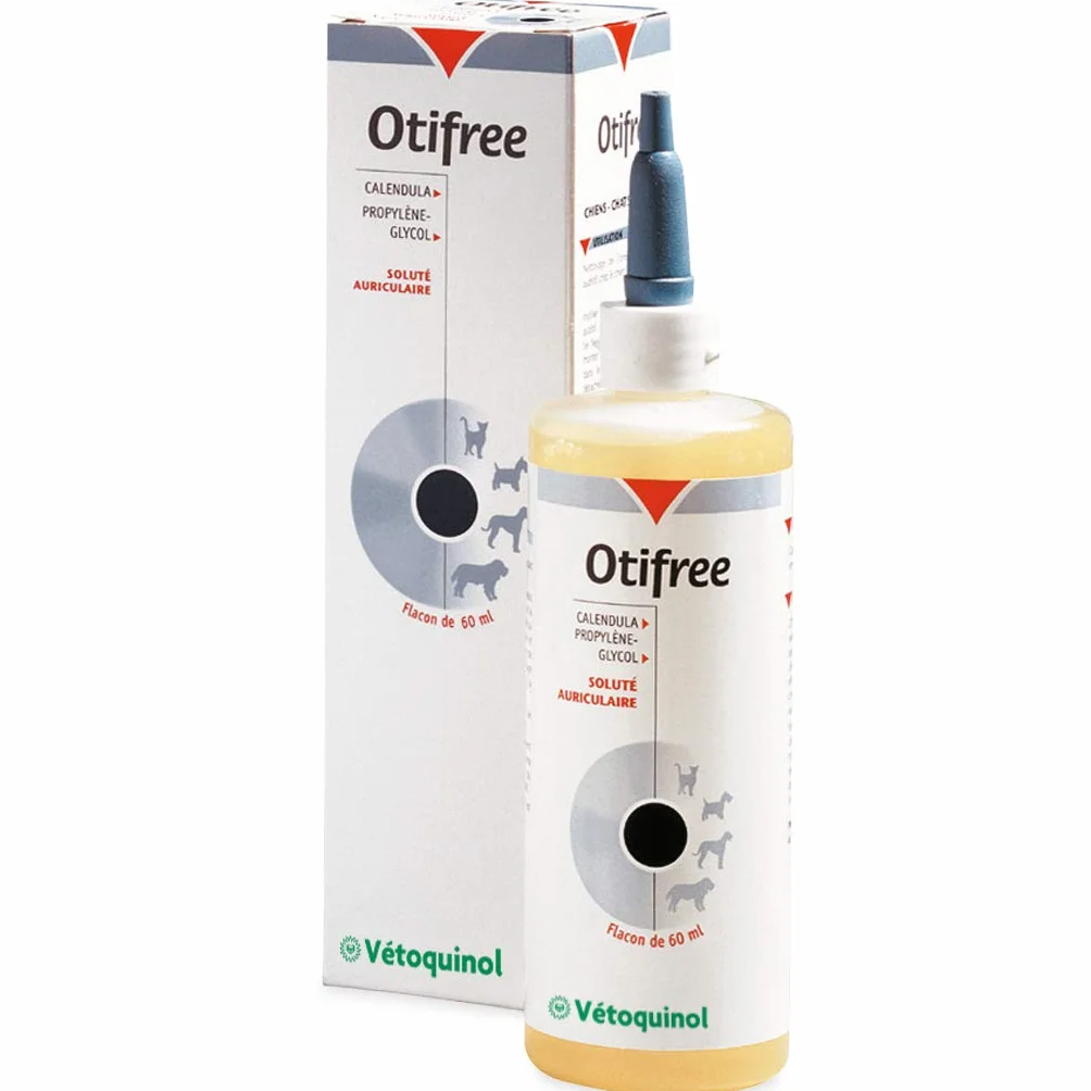 VETOQUINOL Otifree 60 ml Soluzione per le Orecchie degli Animali