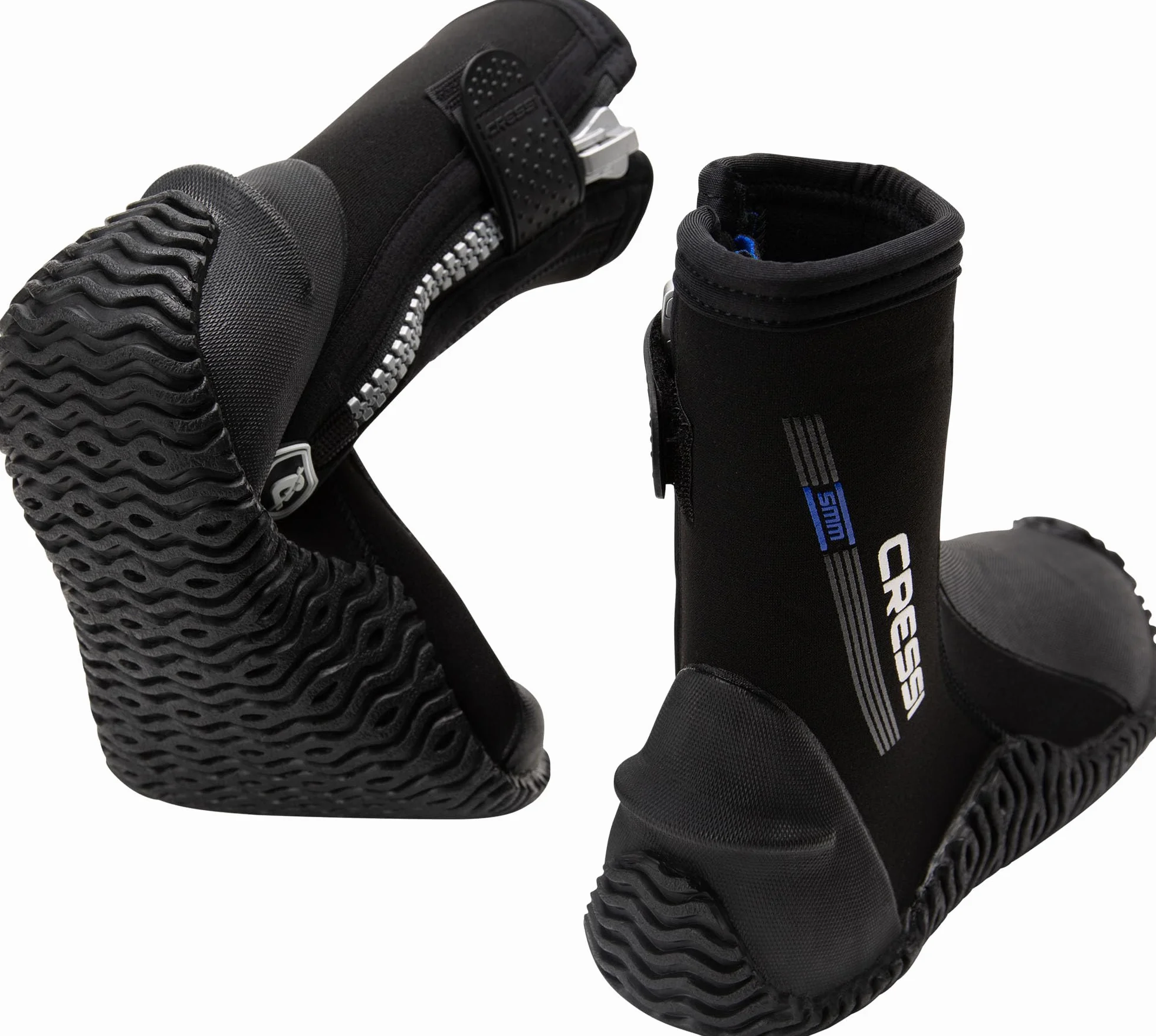CRESSI Korsor Semi Rigid Sole Boots, Calzari con Suola Semi Rigida per Immersioni, Nero 3/5/7 mm, Unisex Adulto