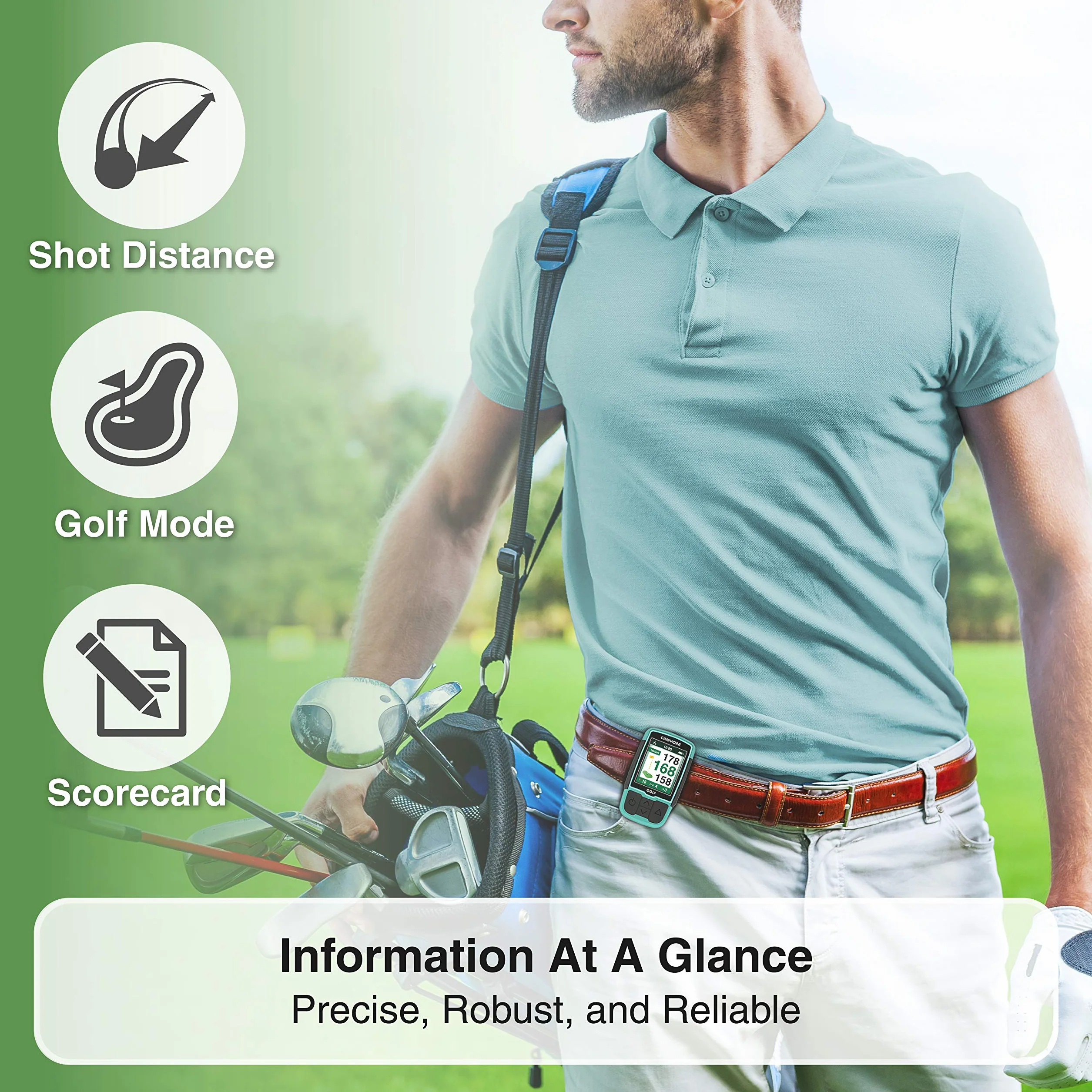 CANMORE HG200 PRO GPS portatile per golf, 41.000 campi precaricati, nero