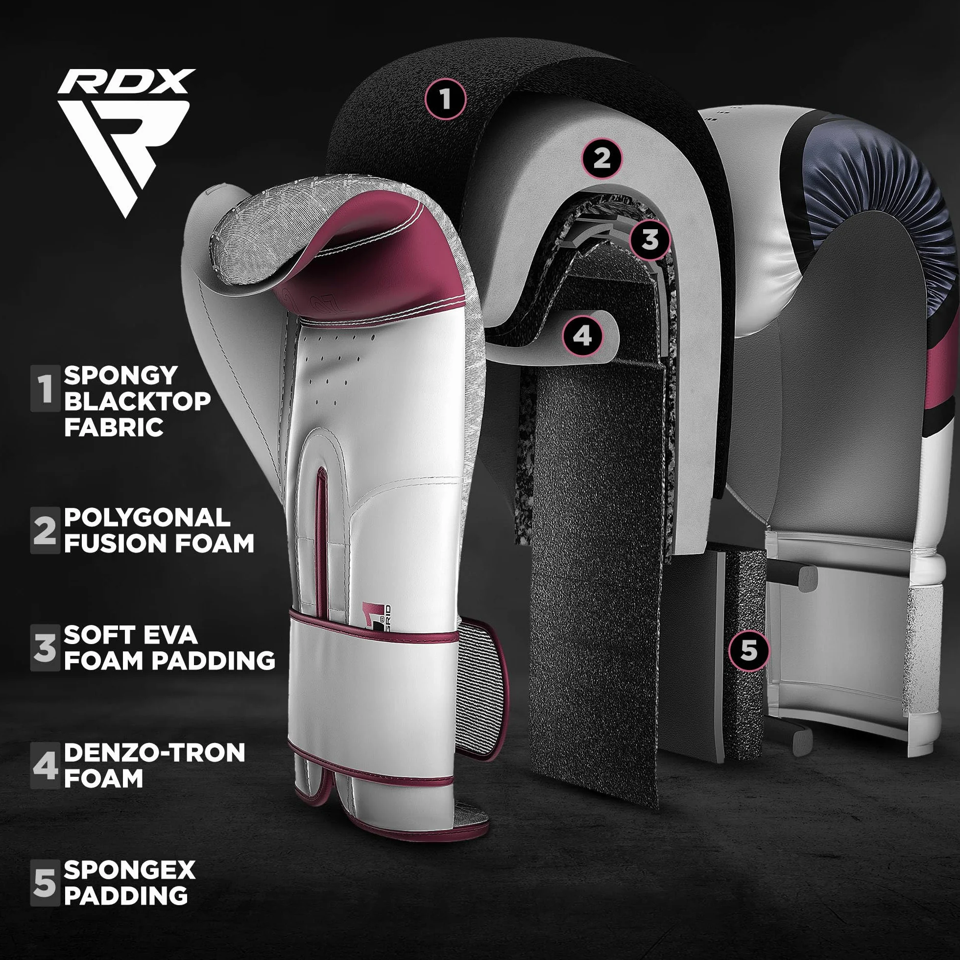 RDX Guantoni da Boxe Maya Hide Pelle EGO Muay Thai Allenamento Guanti da Sacco per Sparring 8 10 12 14 16oz